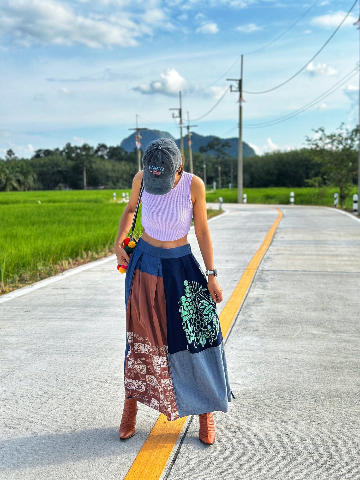 Patchwork skirt by Nuichan.  Check out or reworked clothing collection.