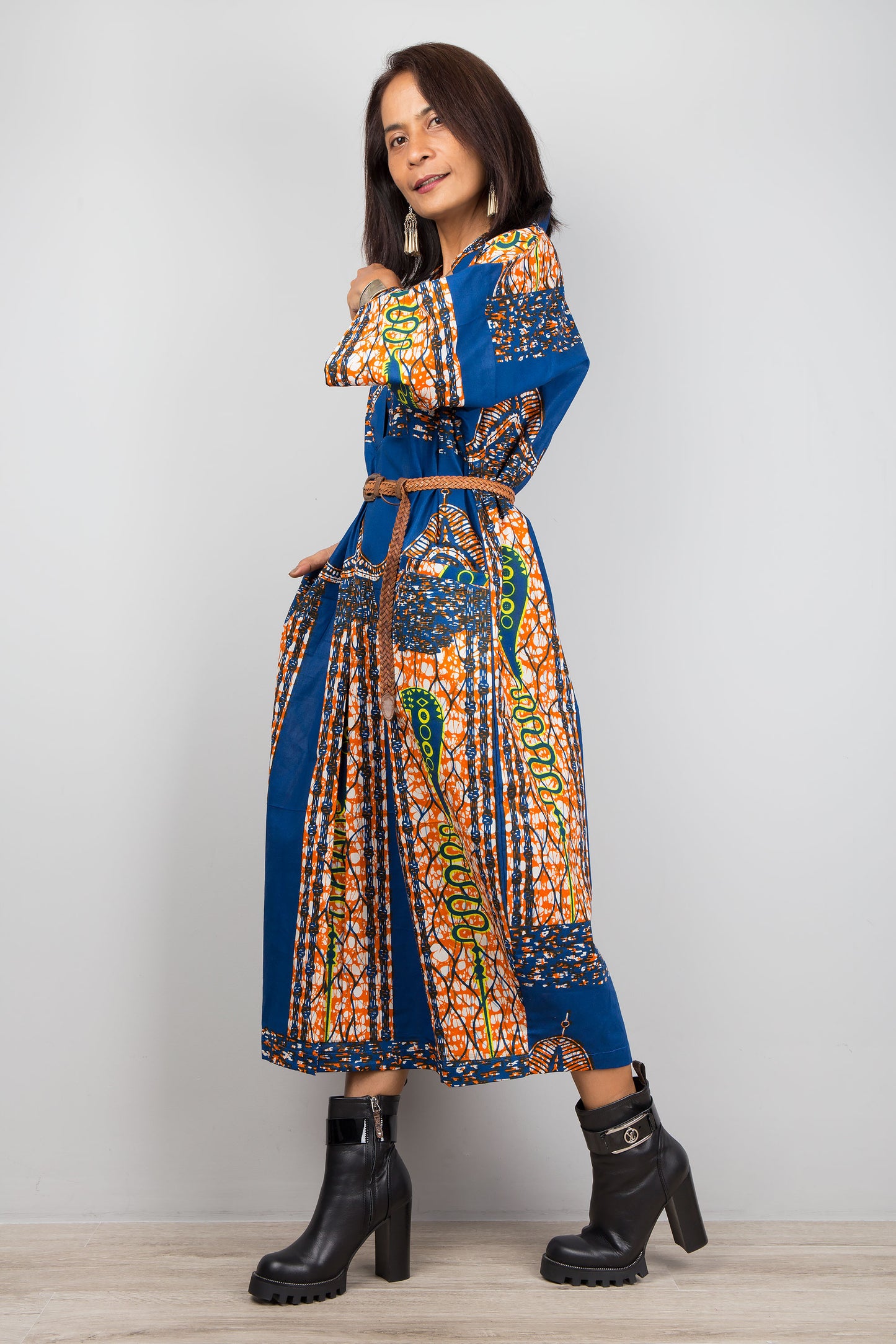 Ankara kaftan dress - Dutch Wax Dress by Nuichan