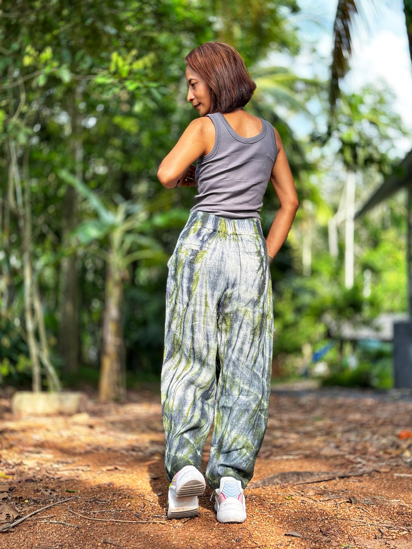 Tie dye hemp pants