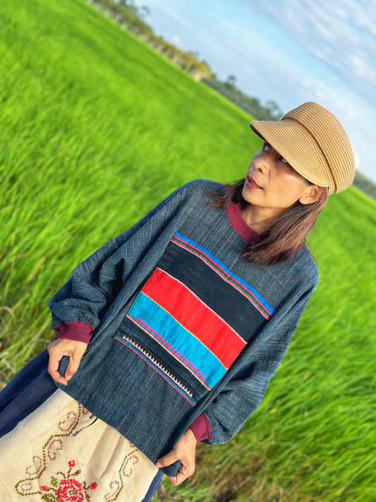 Patchwork Hemp Sweater