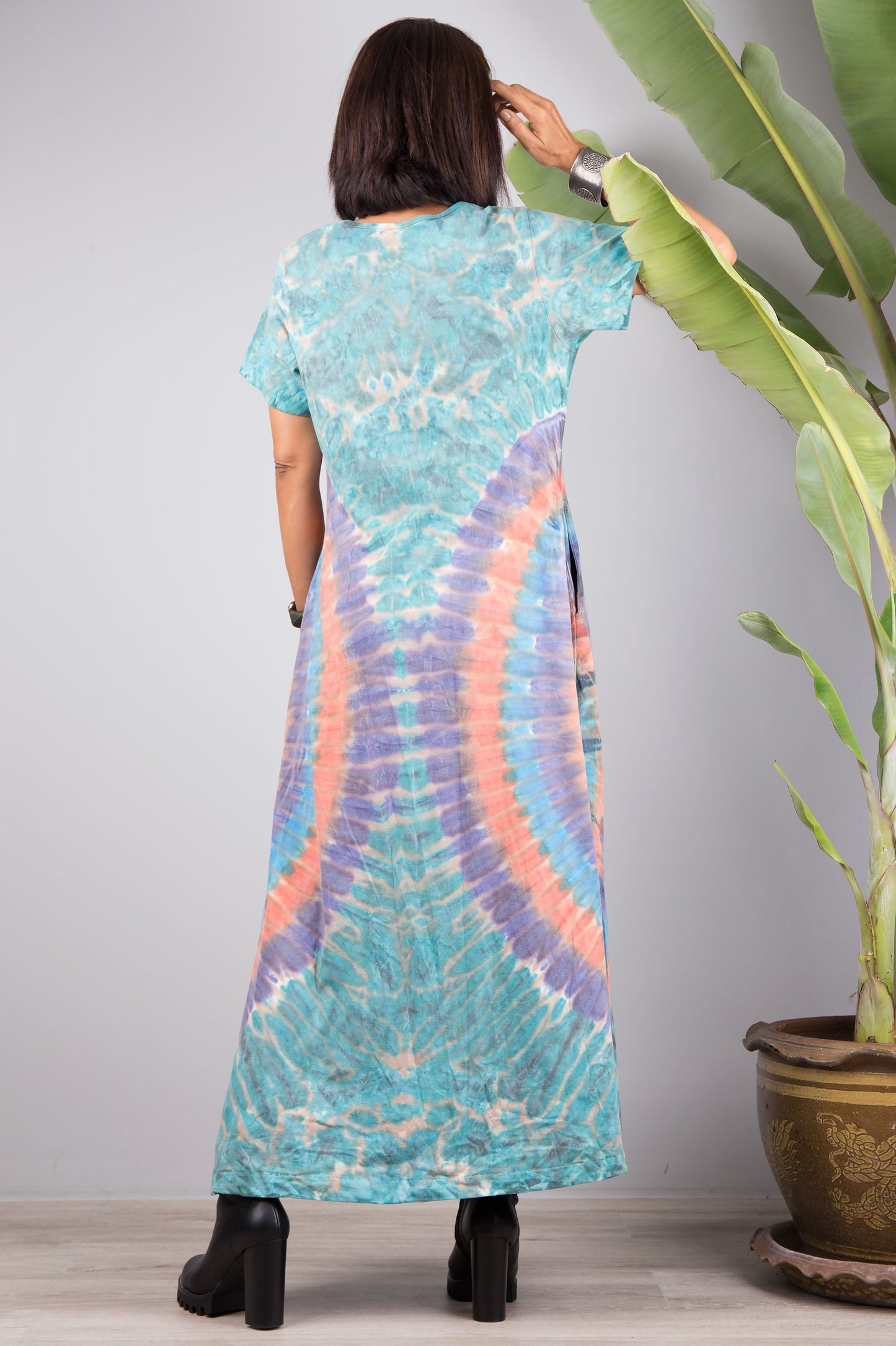 Tie dye split dress