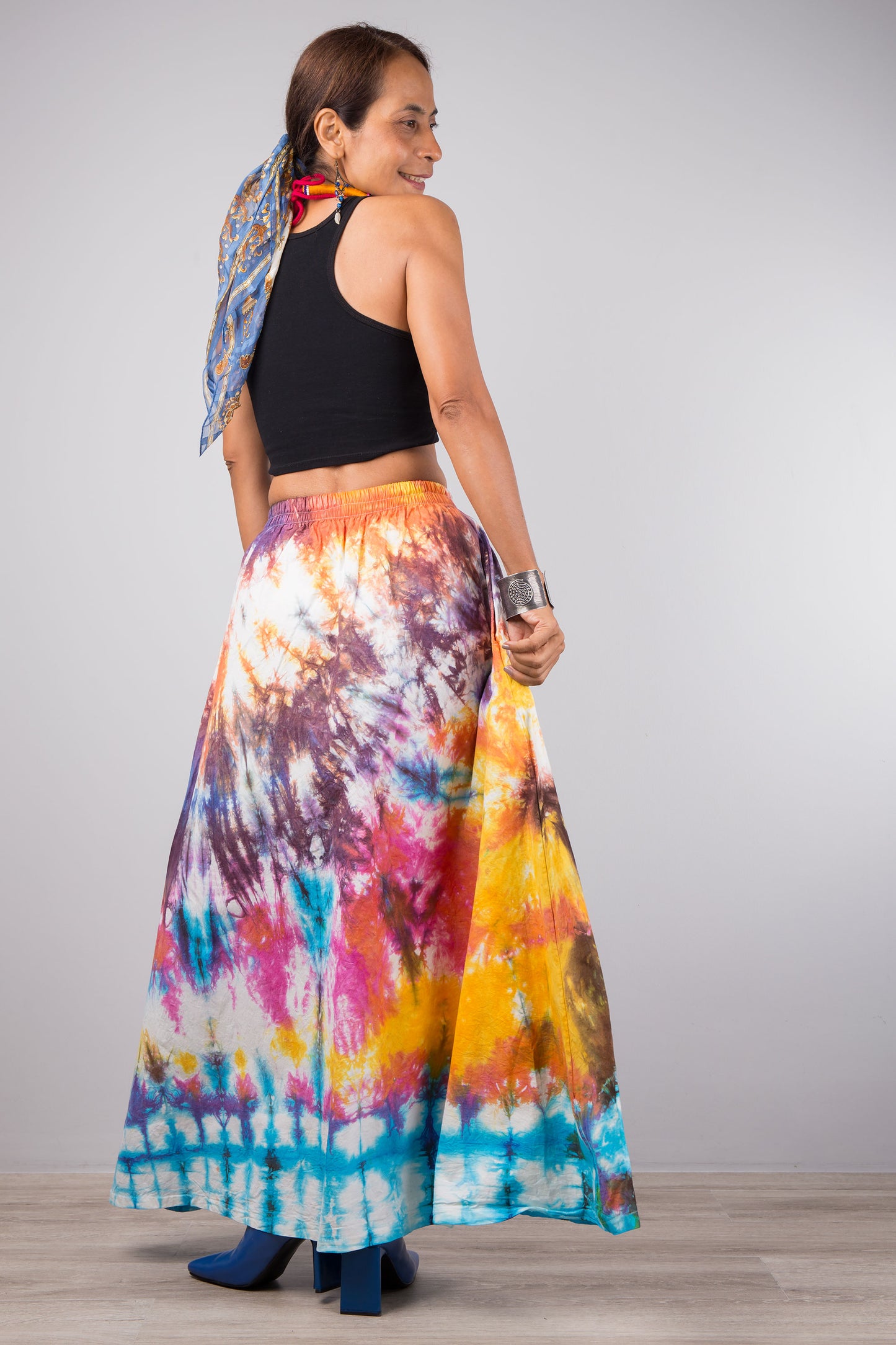 Tie dye maxi skirt