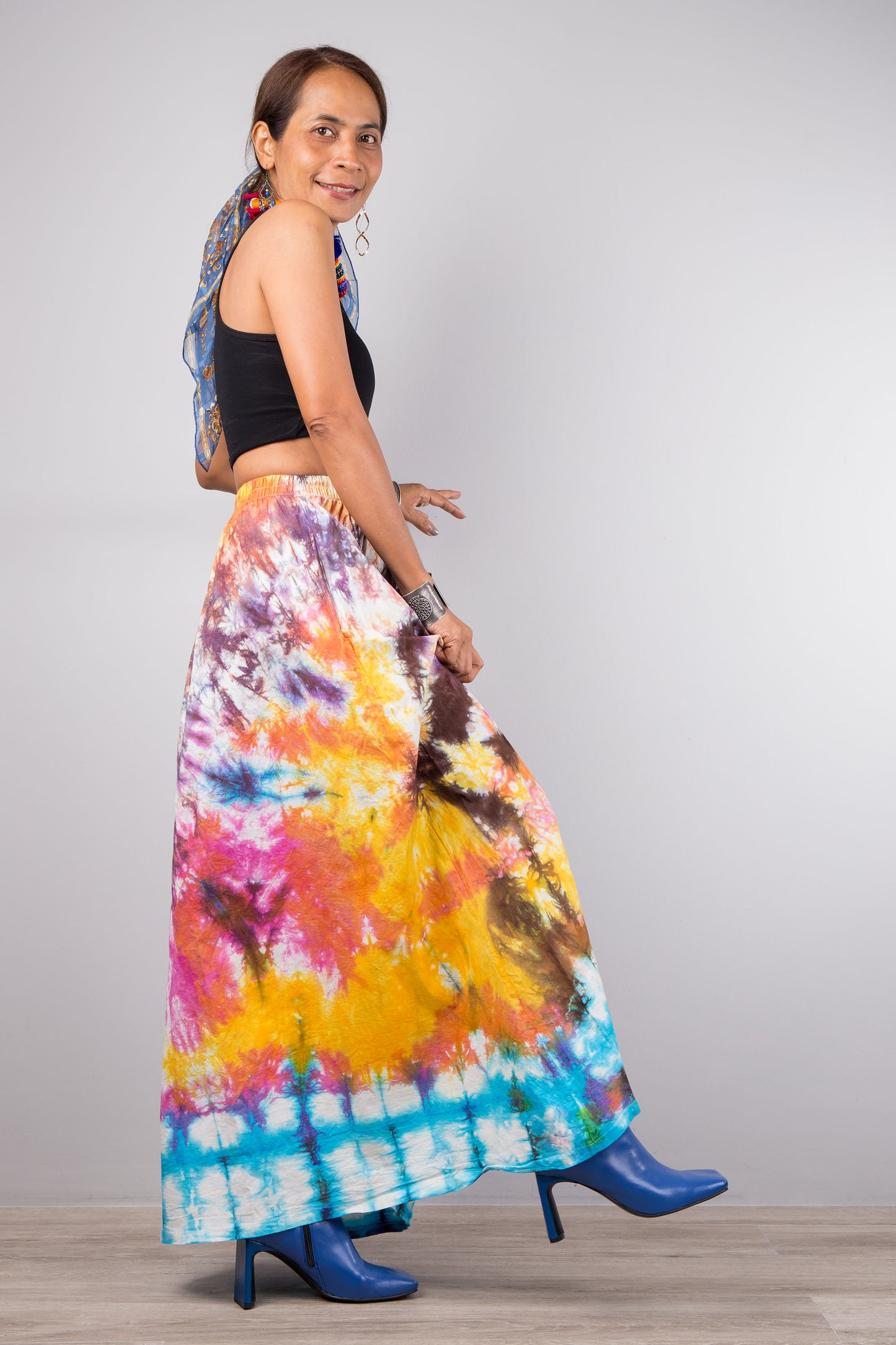 Tie dye maxi skirt