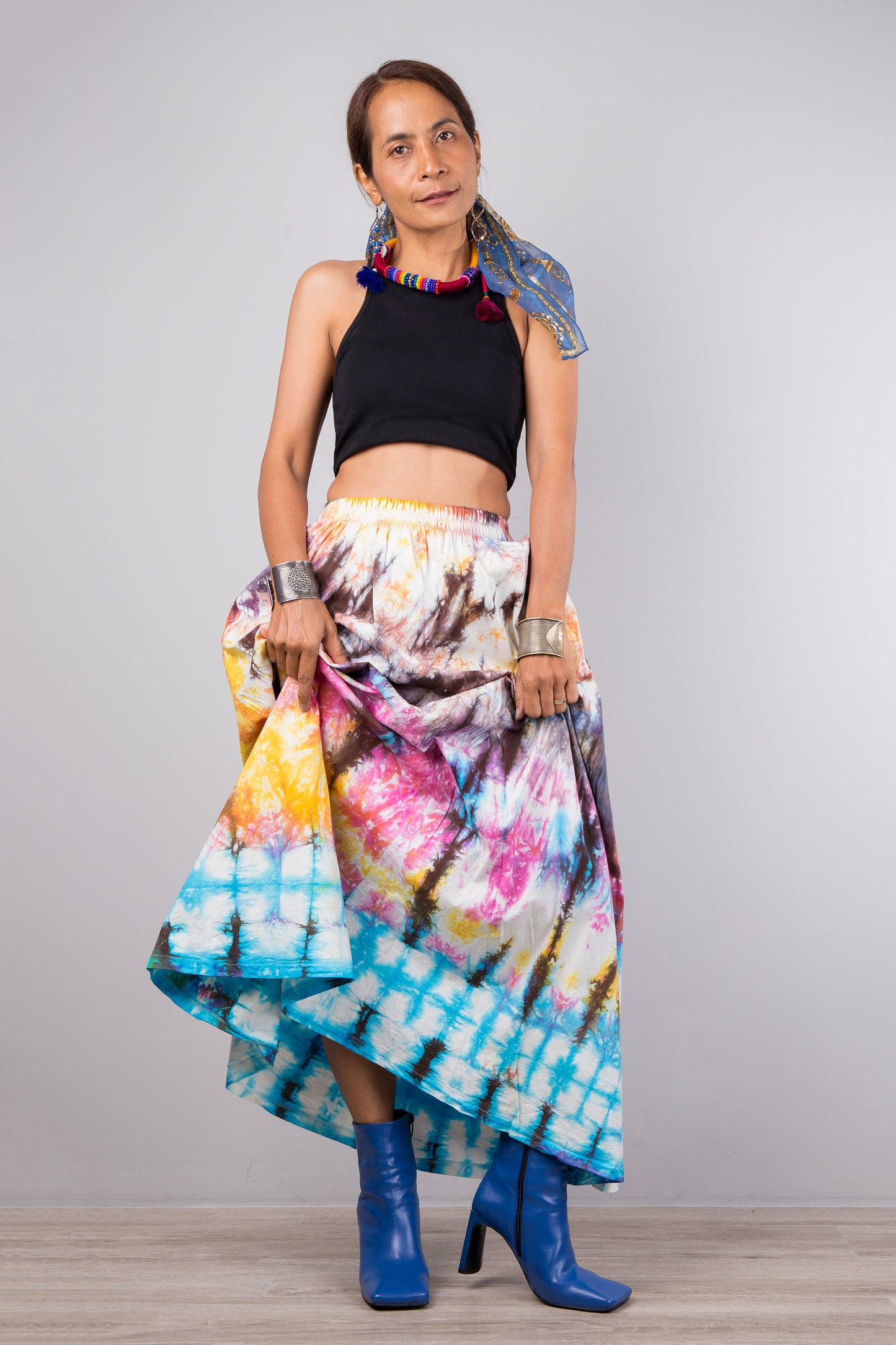 Tie dye maxi skirt