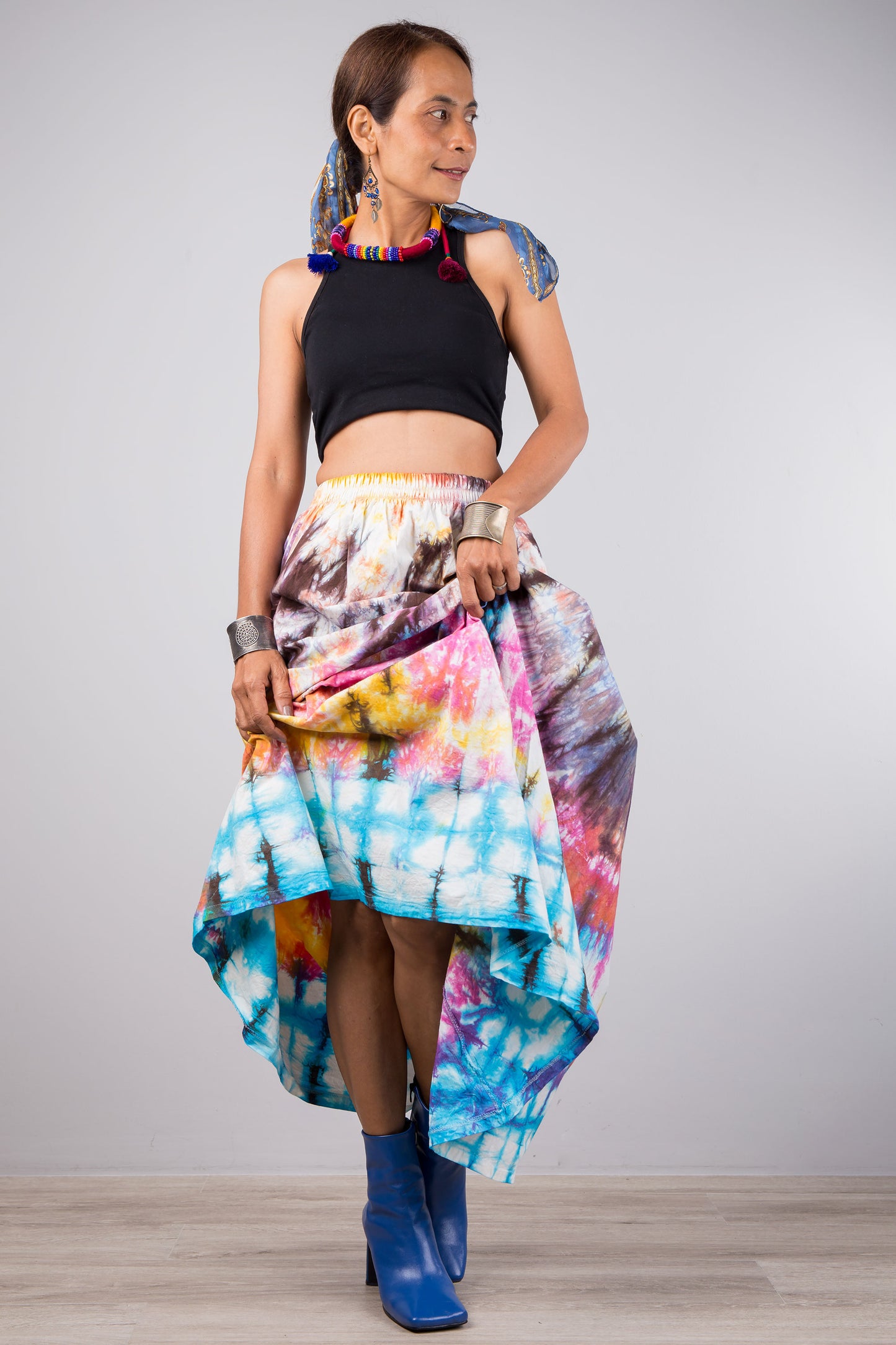 Tie dye maxi skirt