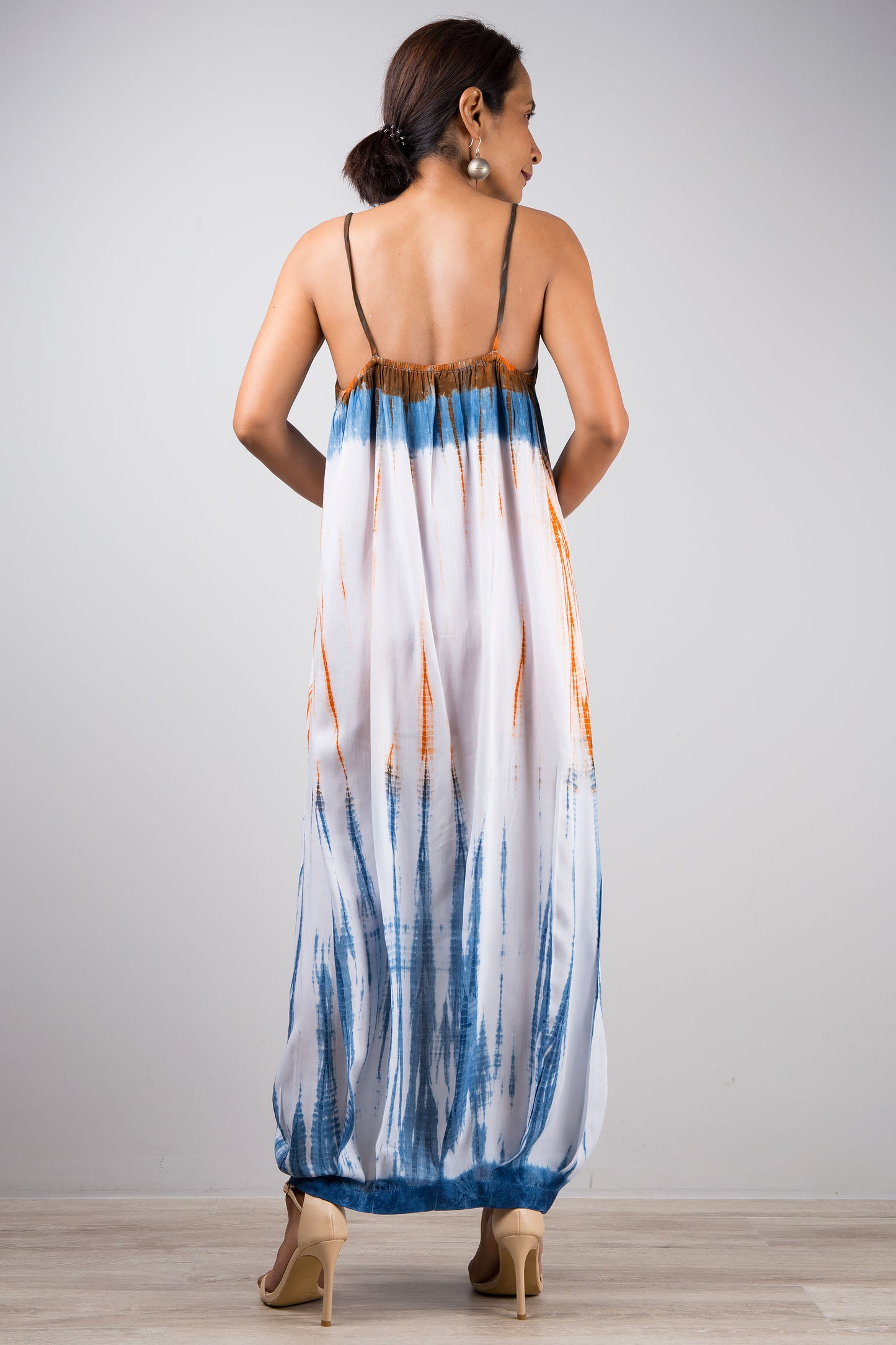 Tie dye dress with split