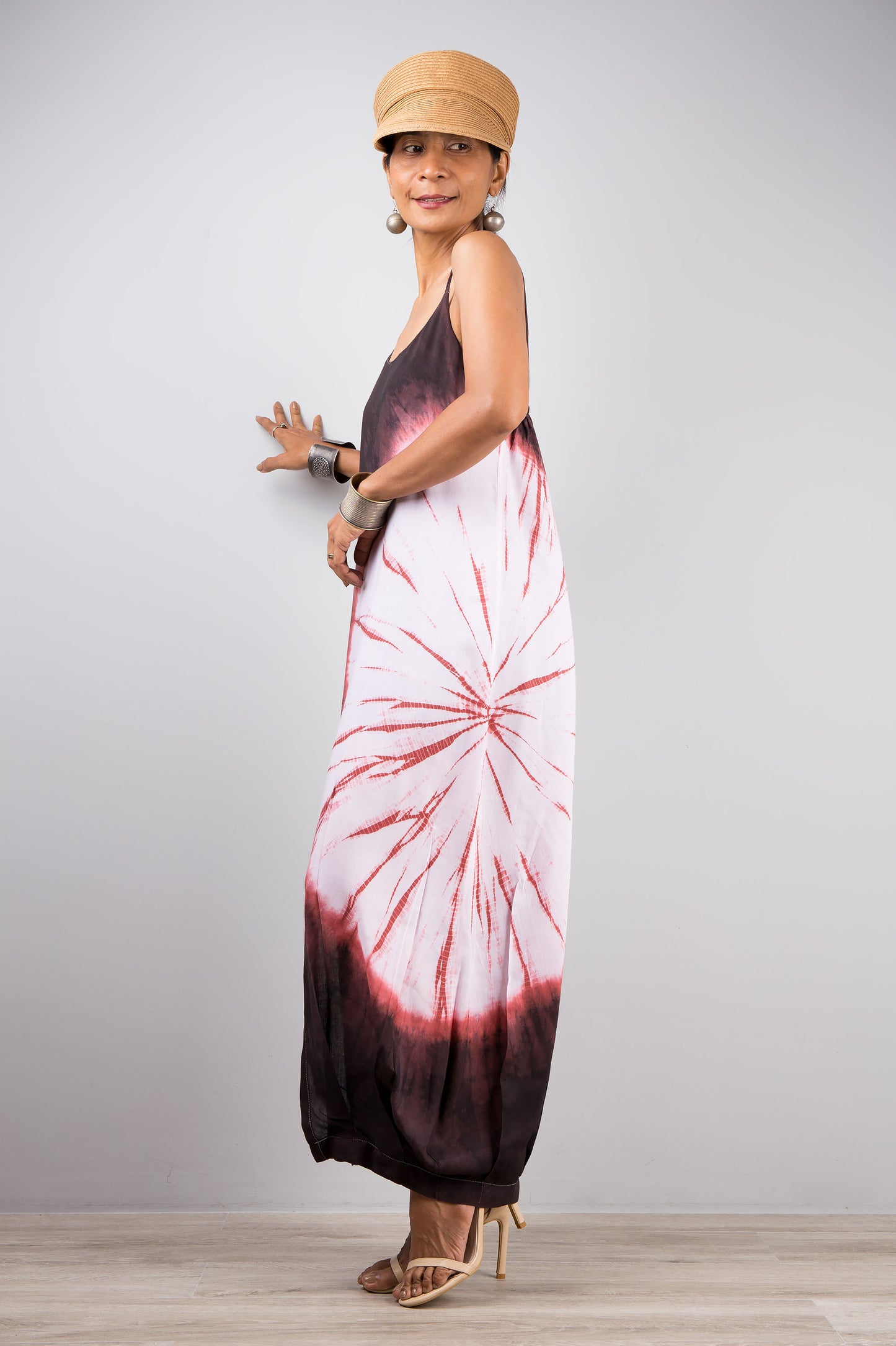 Tie dye dress with split