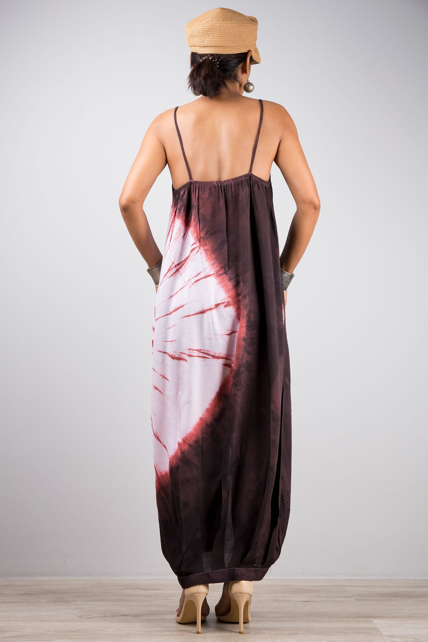 Tie dye dress with split