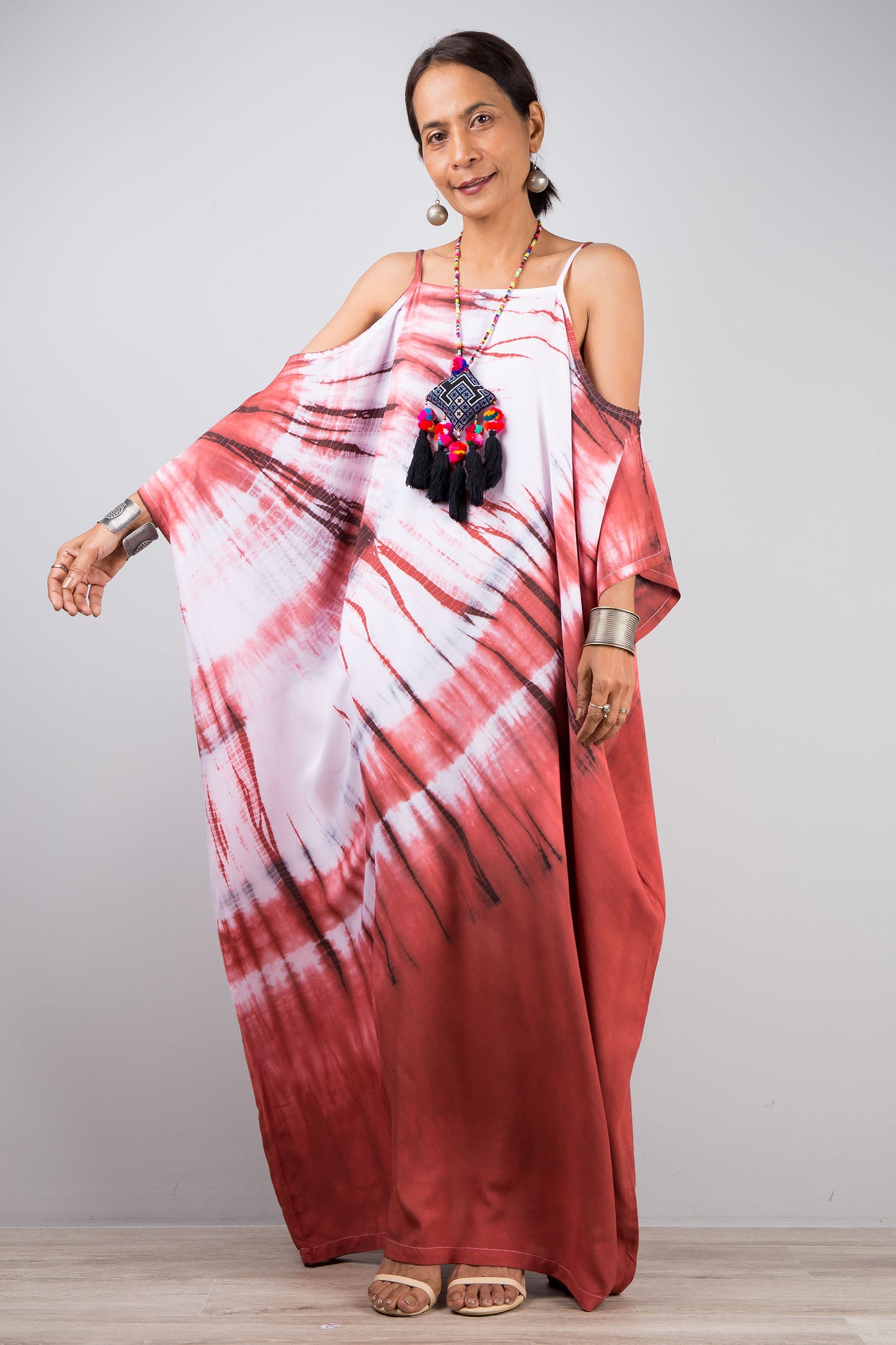 Tie dye kaftan dress