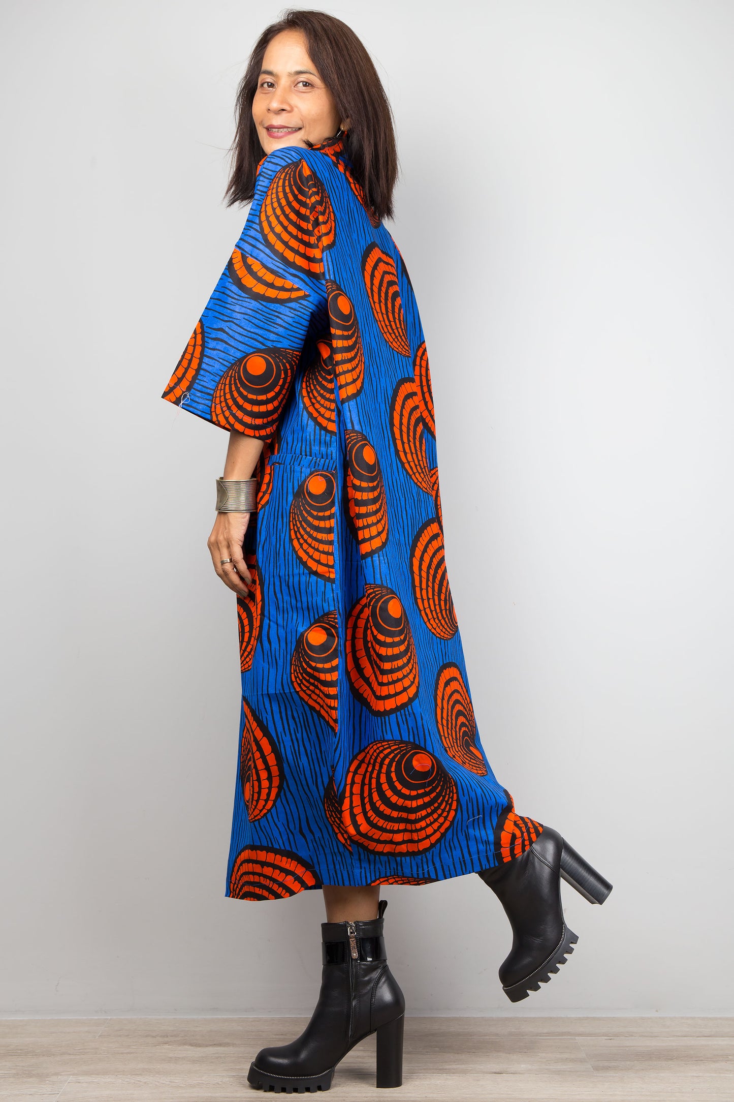 Ankara Cotton Kaftan dress - Dresses