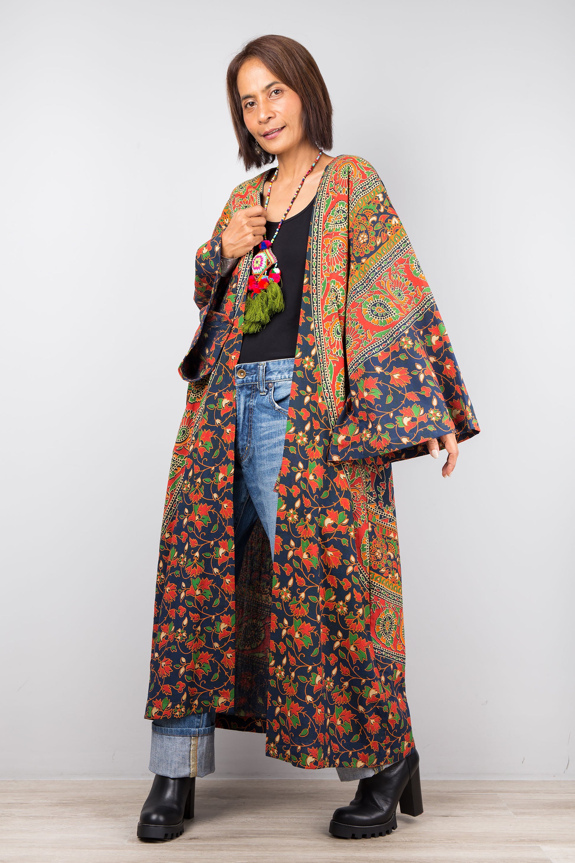 Mandala print Kimono Cardigan