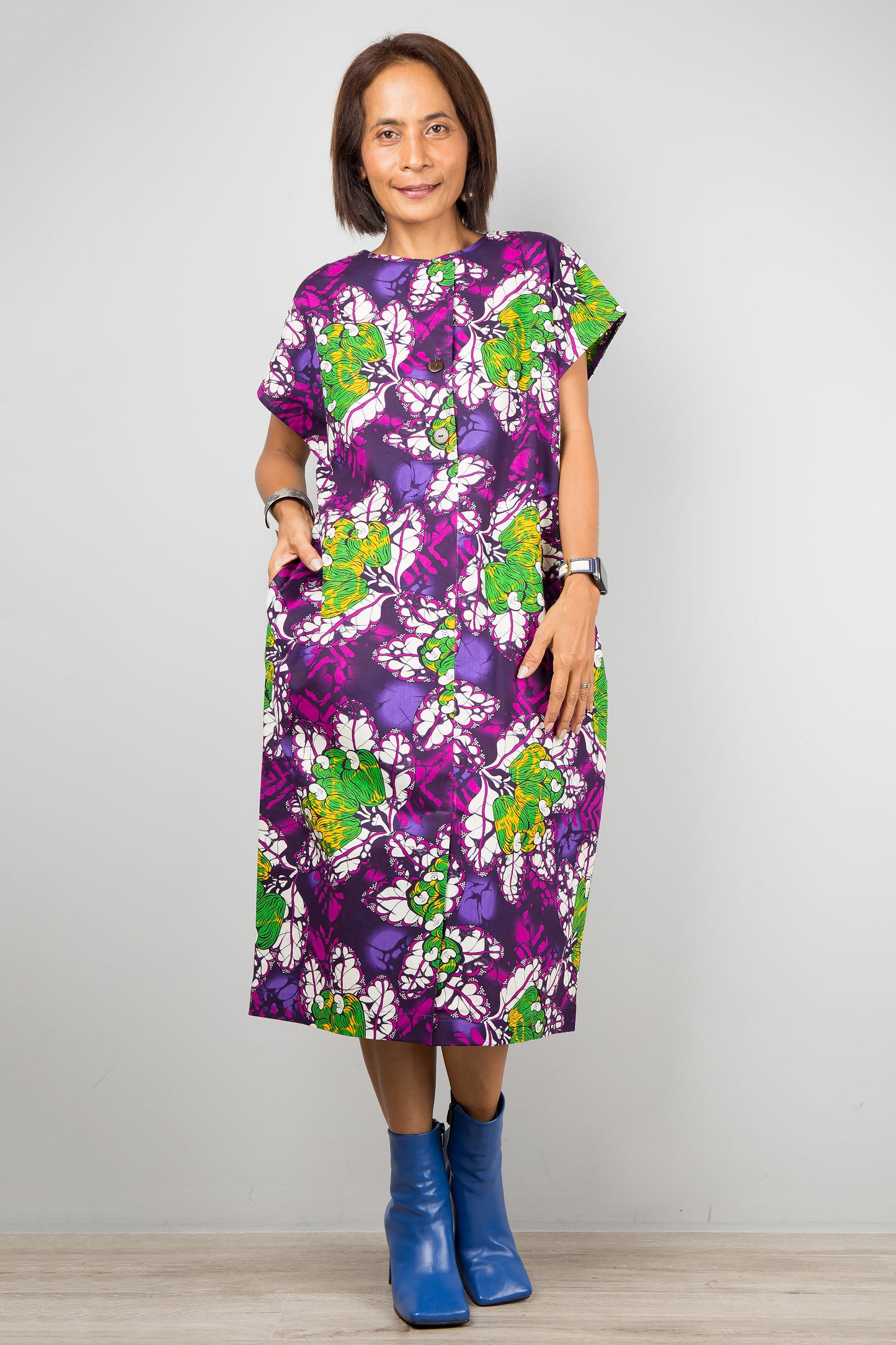 Purple ankara dress