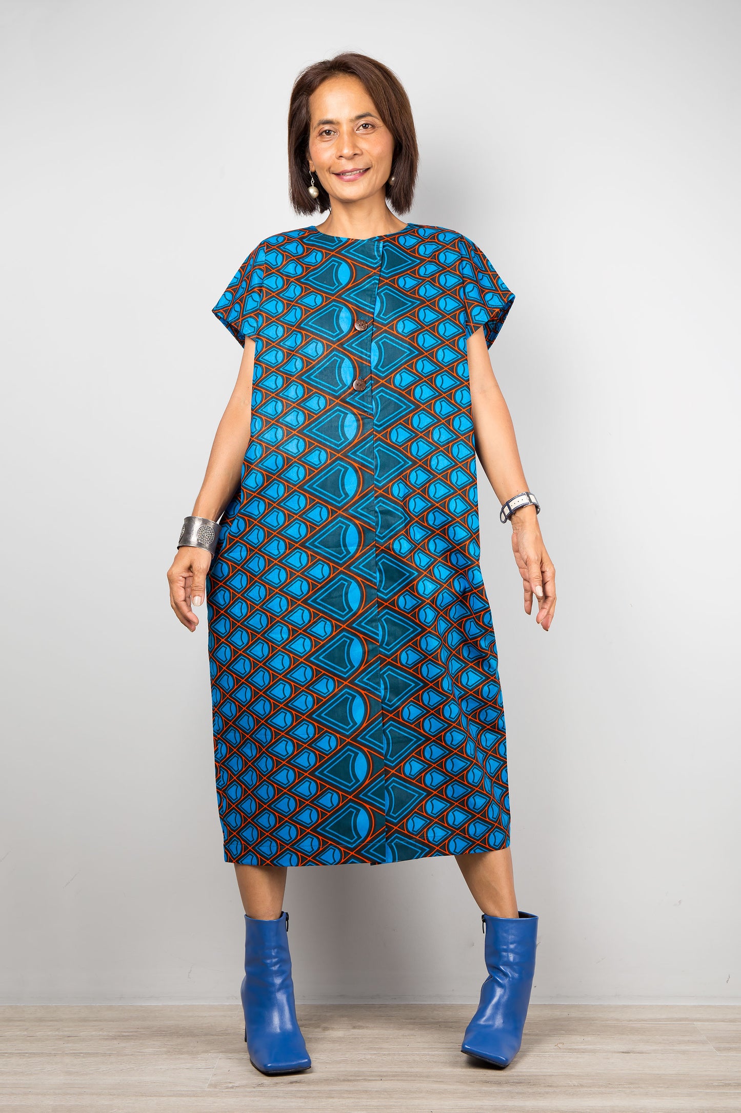 Blue ankara dress