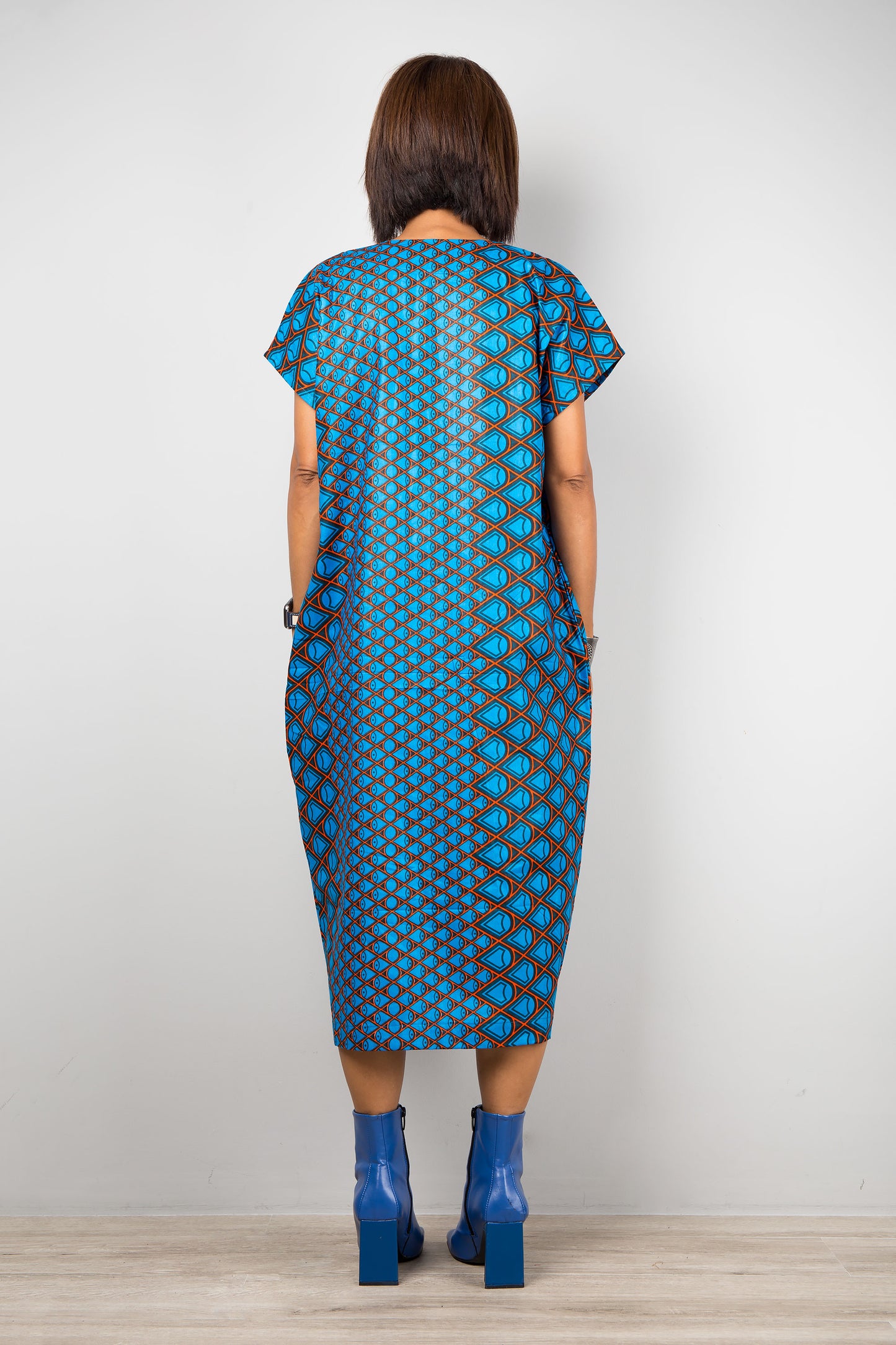 Blue ankara dress