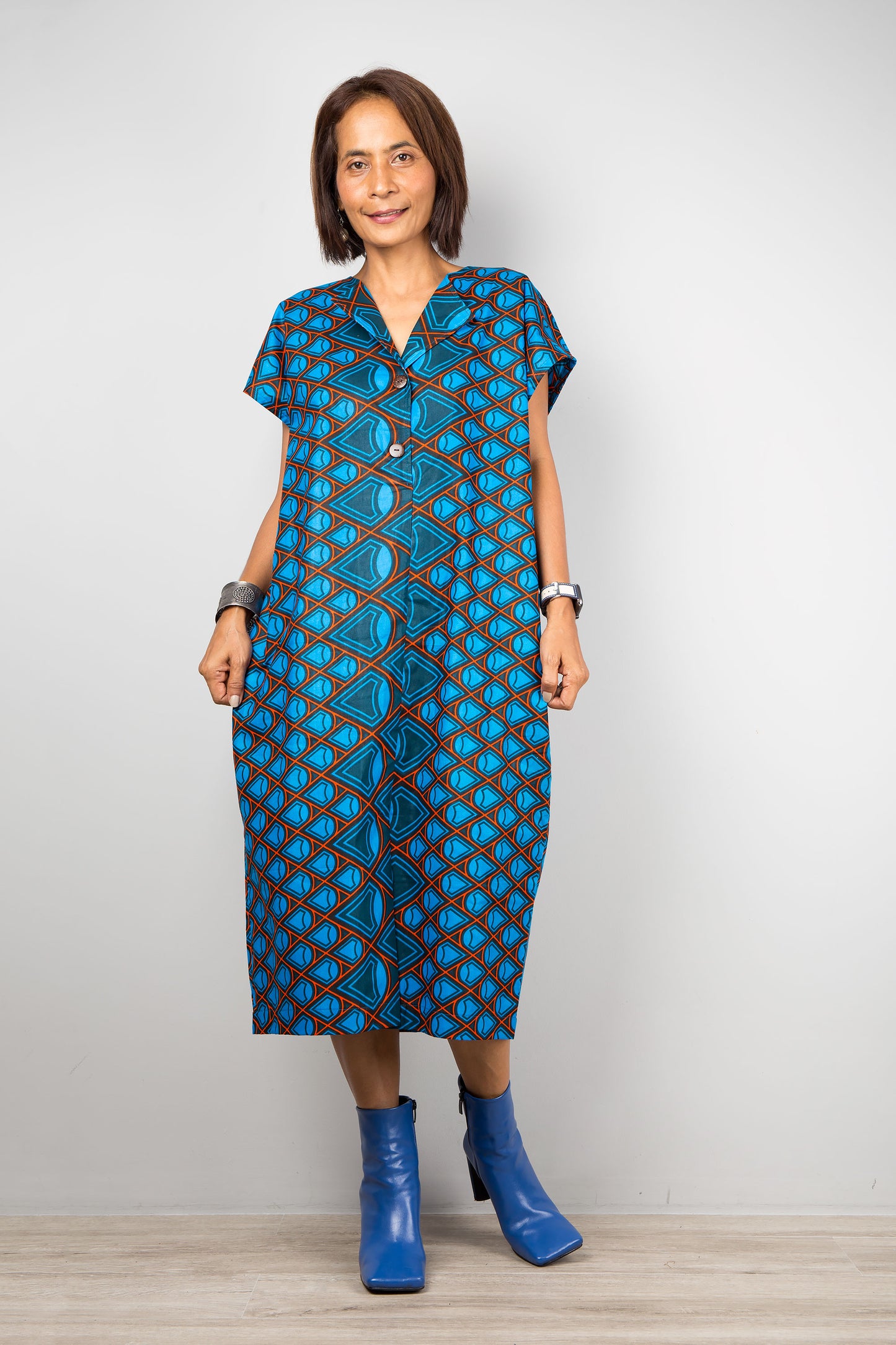 Blue ankara dress