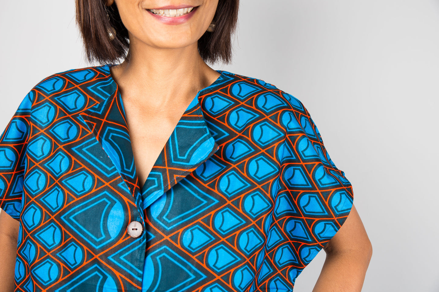 Blue ankara dress