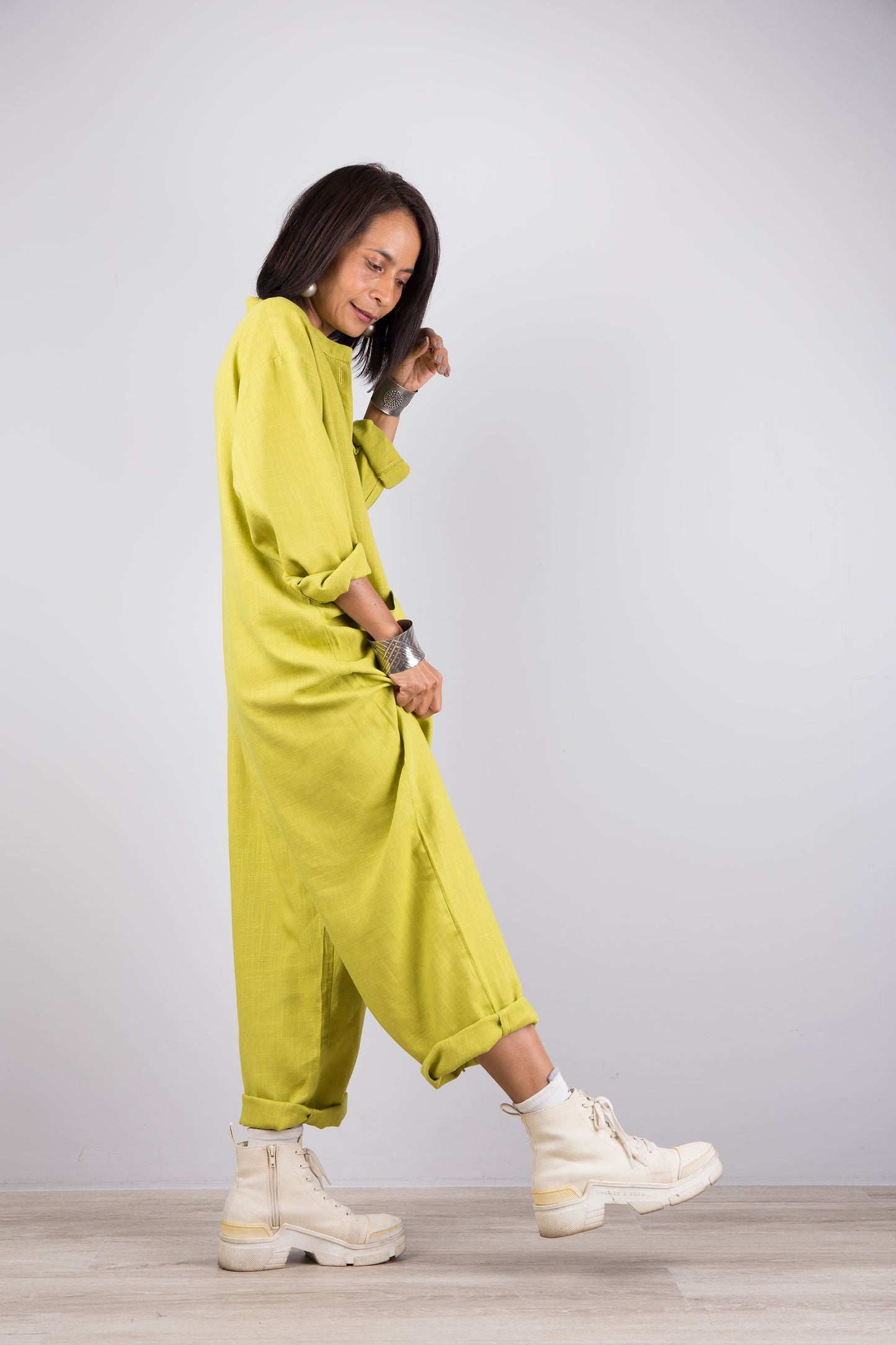 Loose fit linen jumpsuit