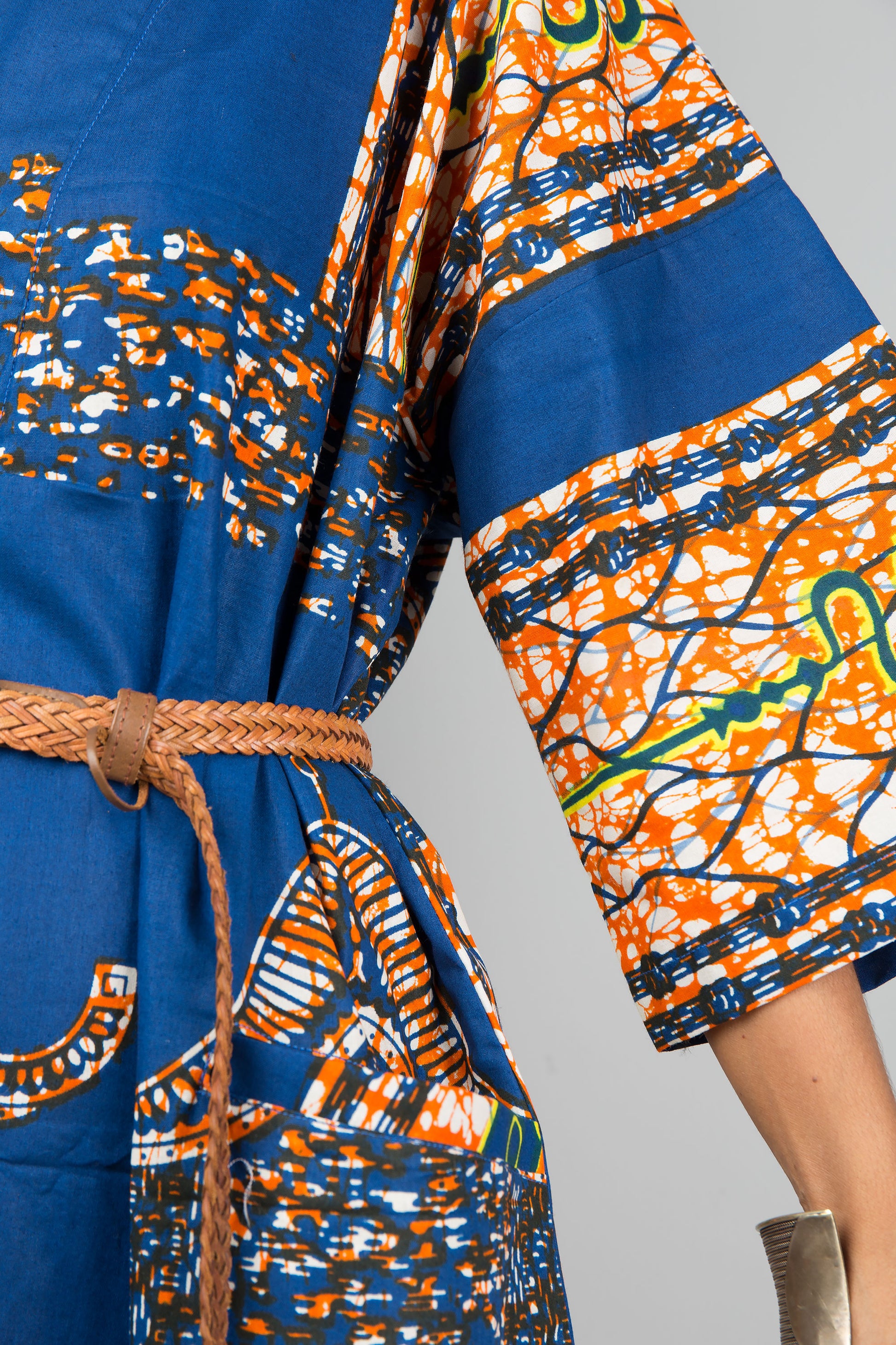 Ankara fabric dress - Close up view