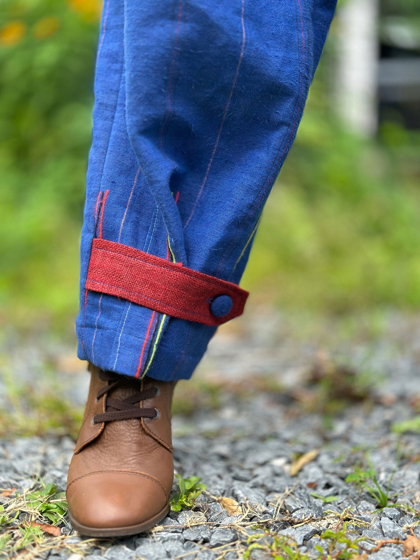 Blue hemp pants