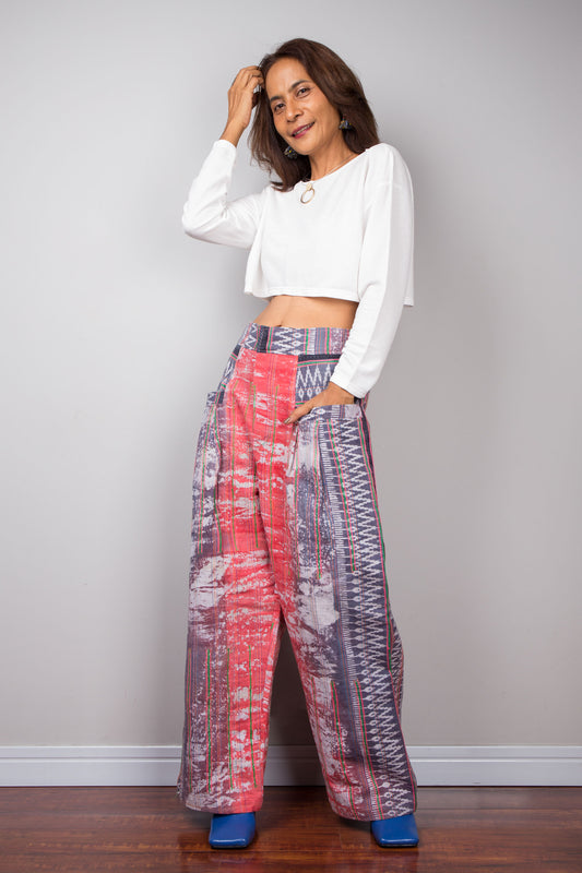 Pink tie dye pants.  Batik hemp pants by Nuichan