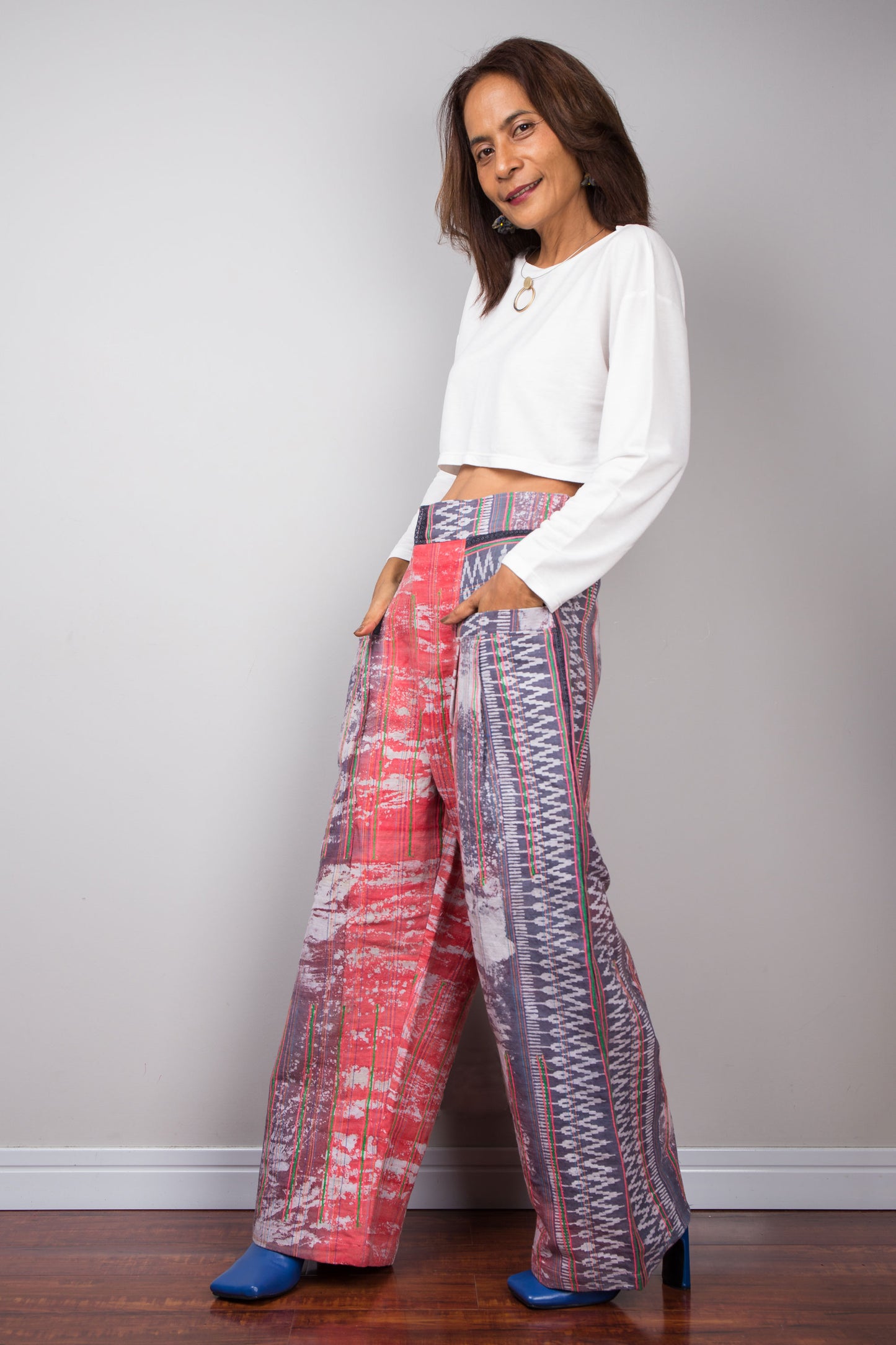 Pink tie dye pants.  Batik hemp pants by Nuichan