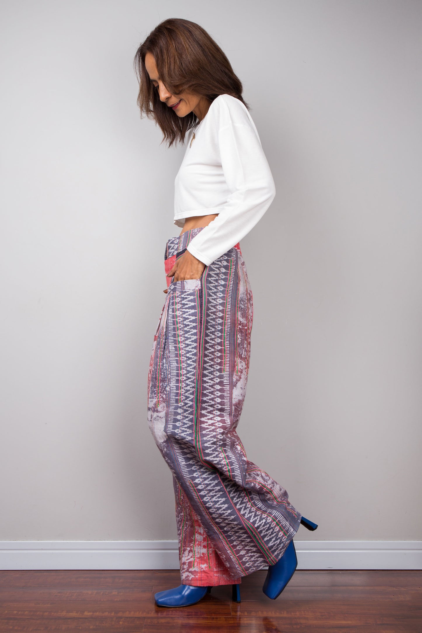 Pink tie dye pants.  Batik hemp pants by Nuichan