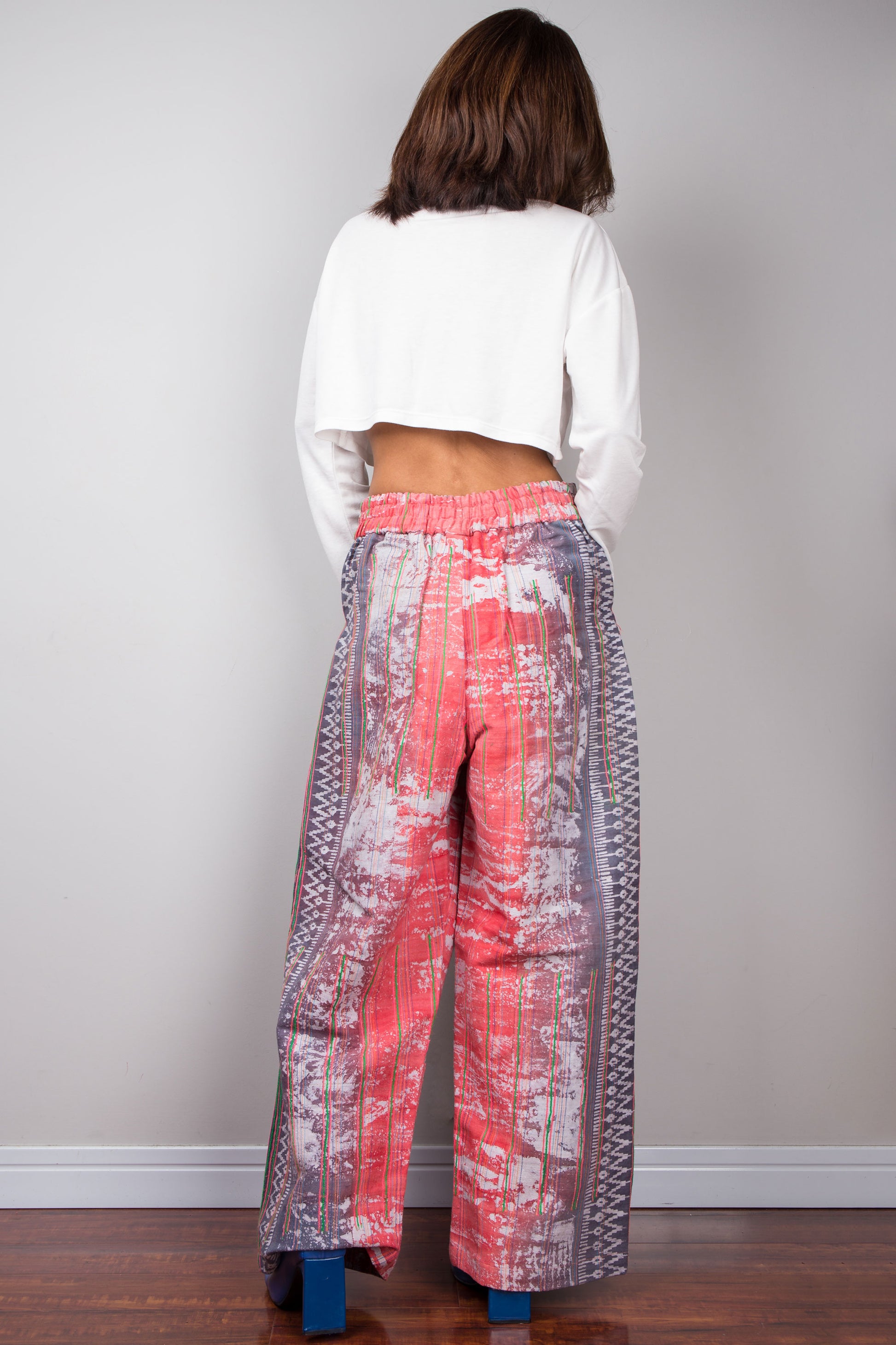 Pink tie dye pants.  Batik hemp pants by Nuichan