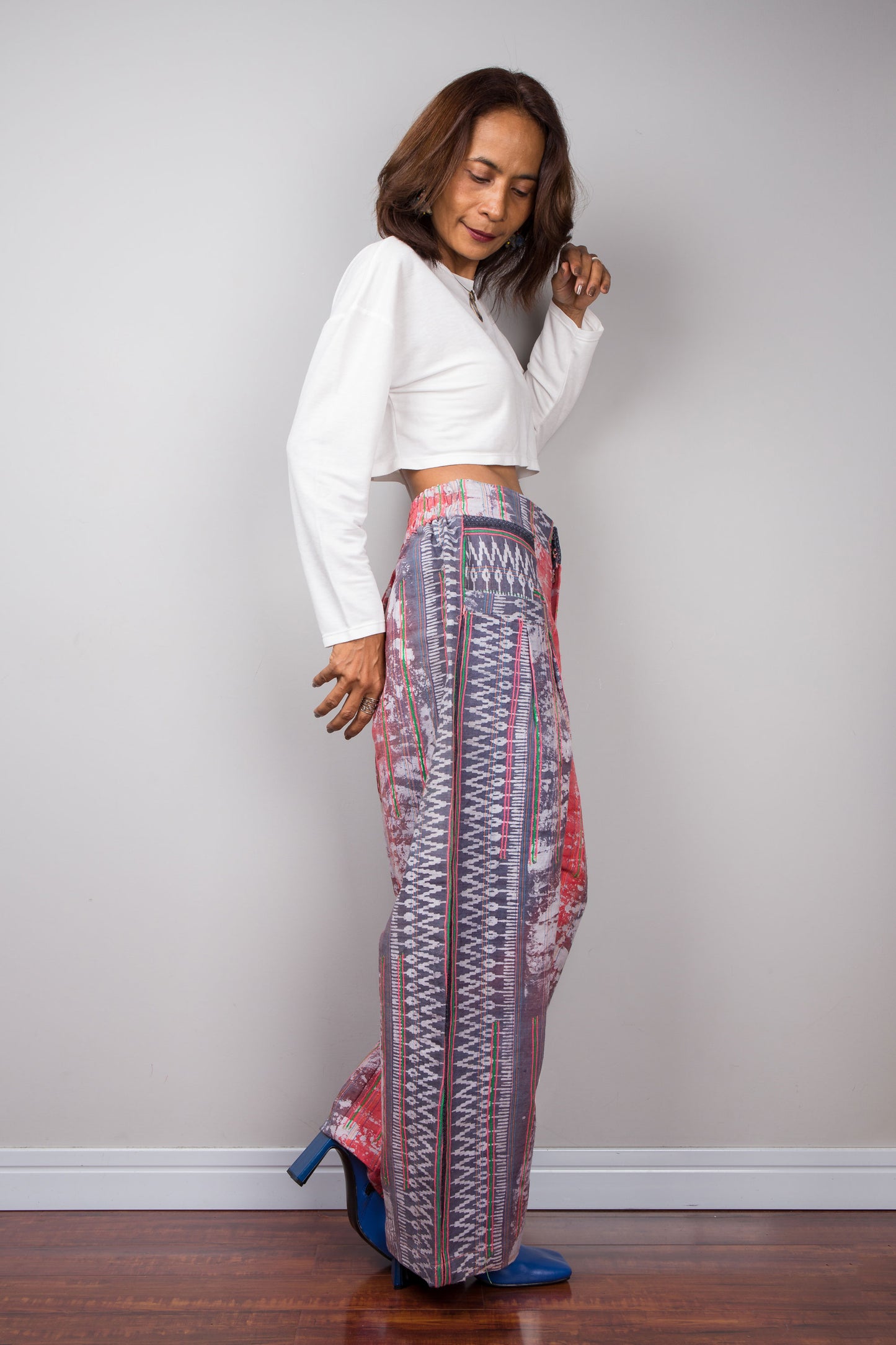 Pink tie dye pants.  Batik hemp pants by Nuichan