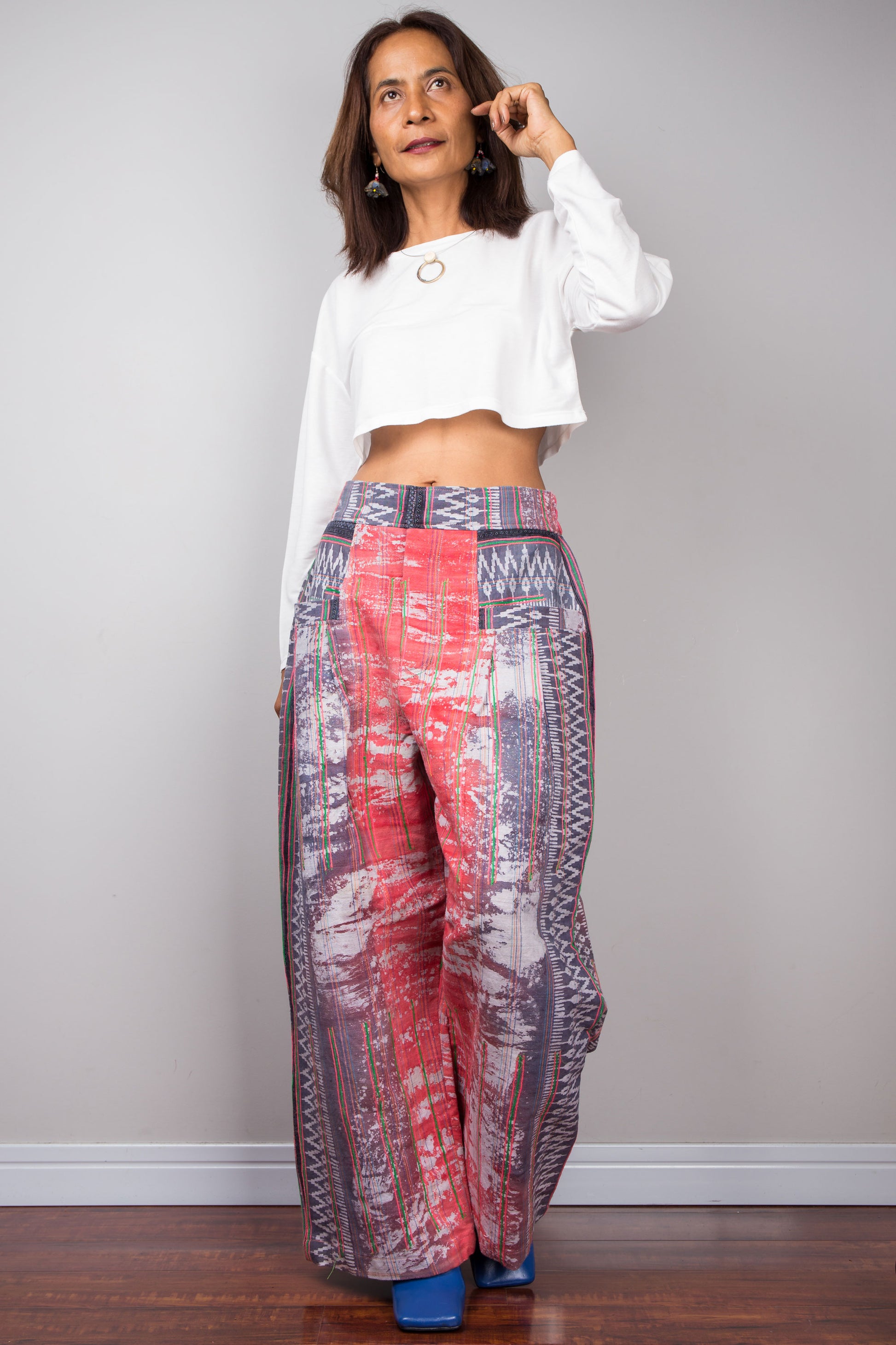 Pink tie dye pants.  Batik hemp pants by Nuichan