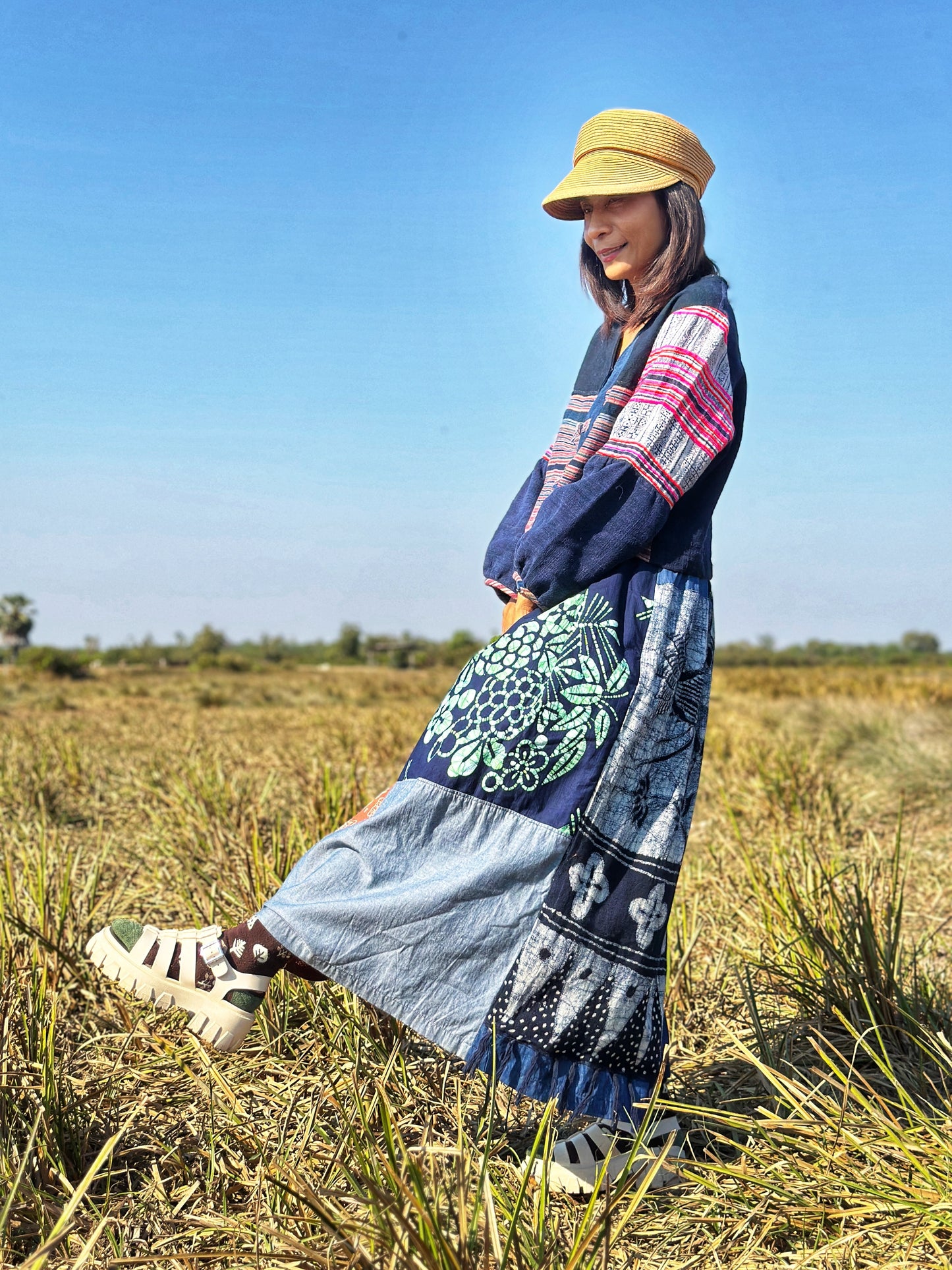 Patchwork blouse top