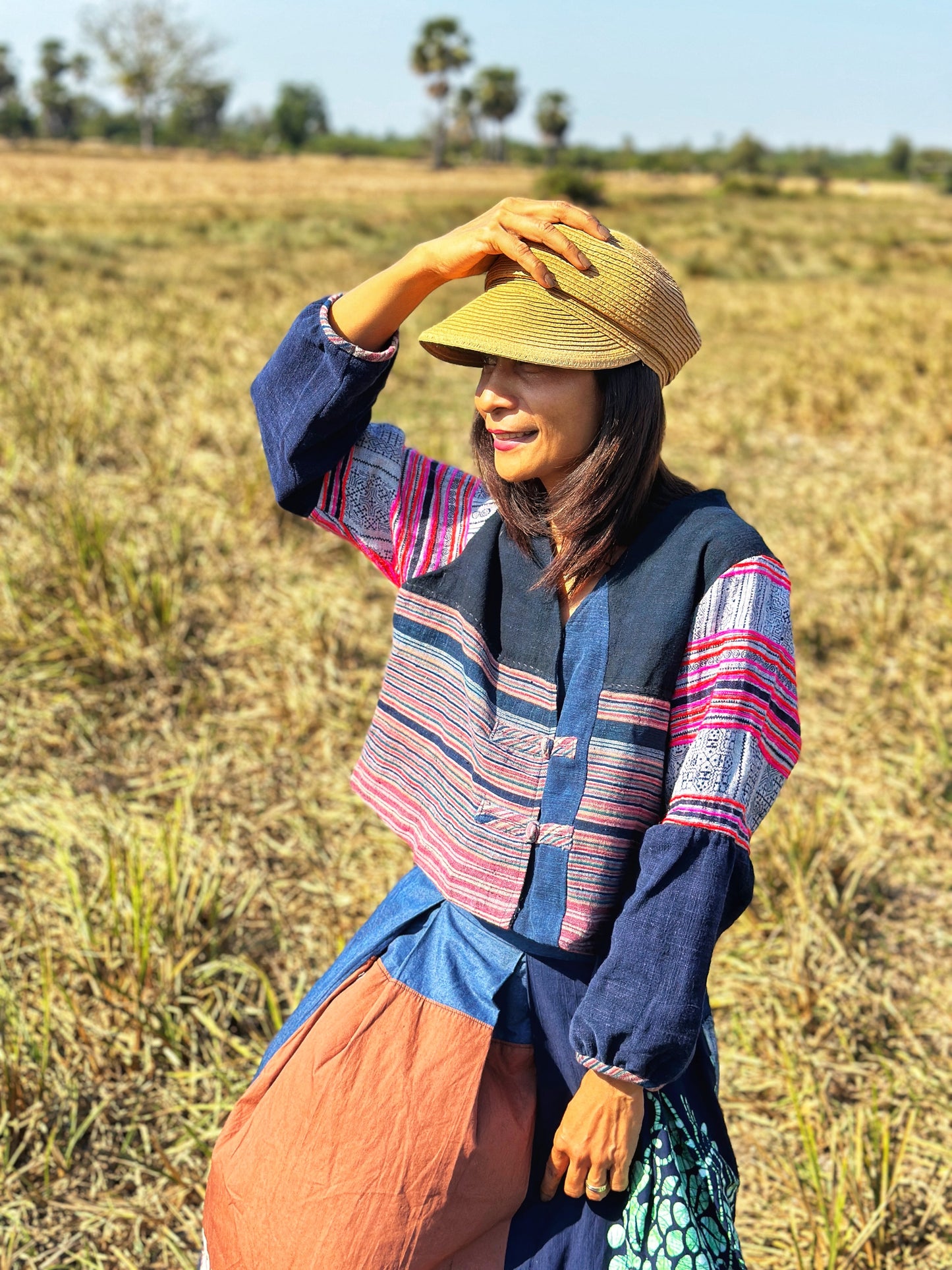 Patchwork blouse top