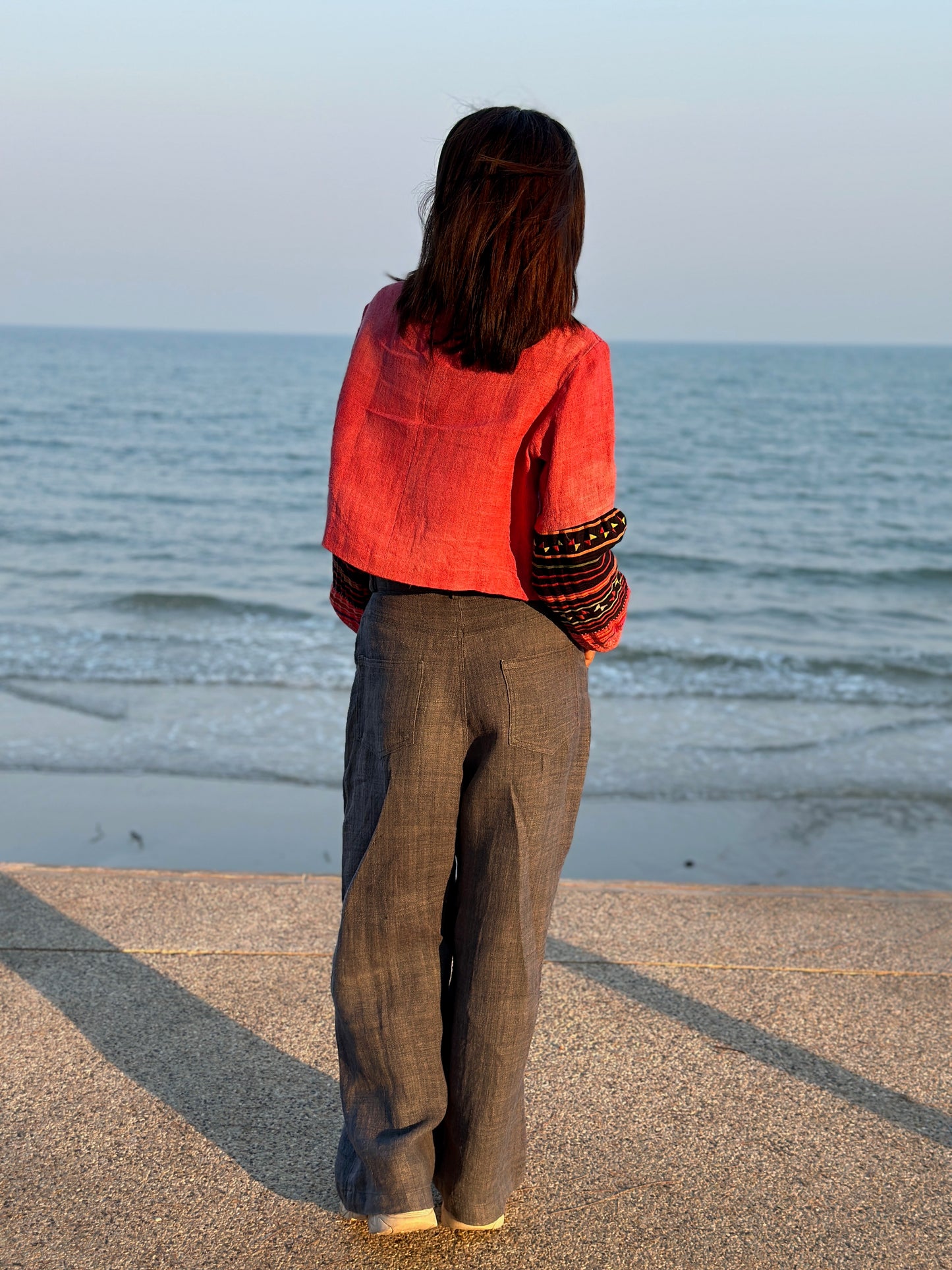 Pink hemp blouse top