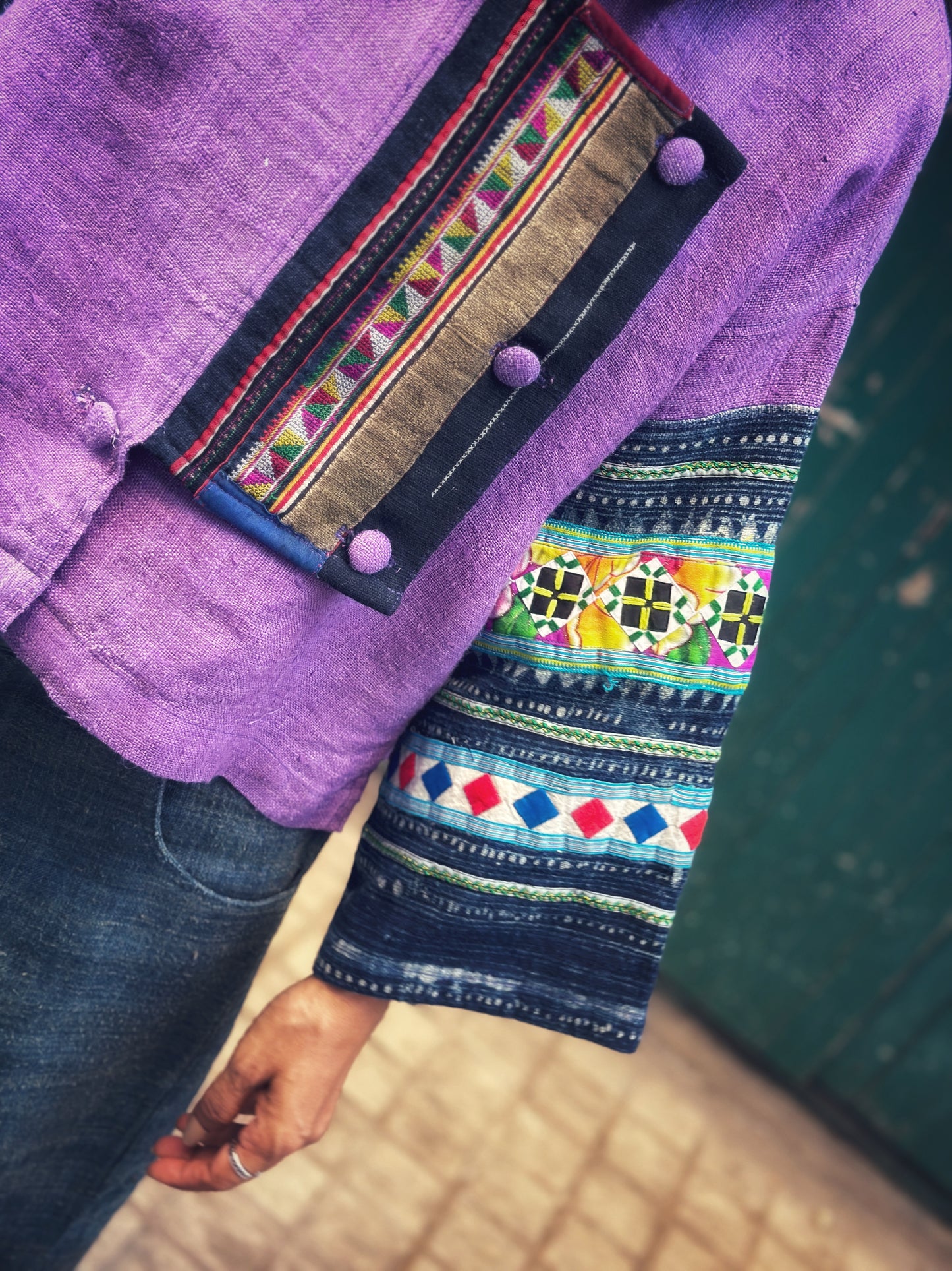 Purple hemp jacket