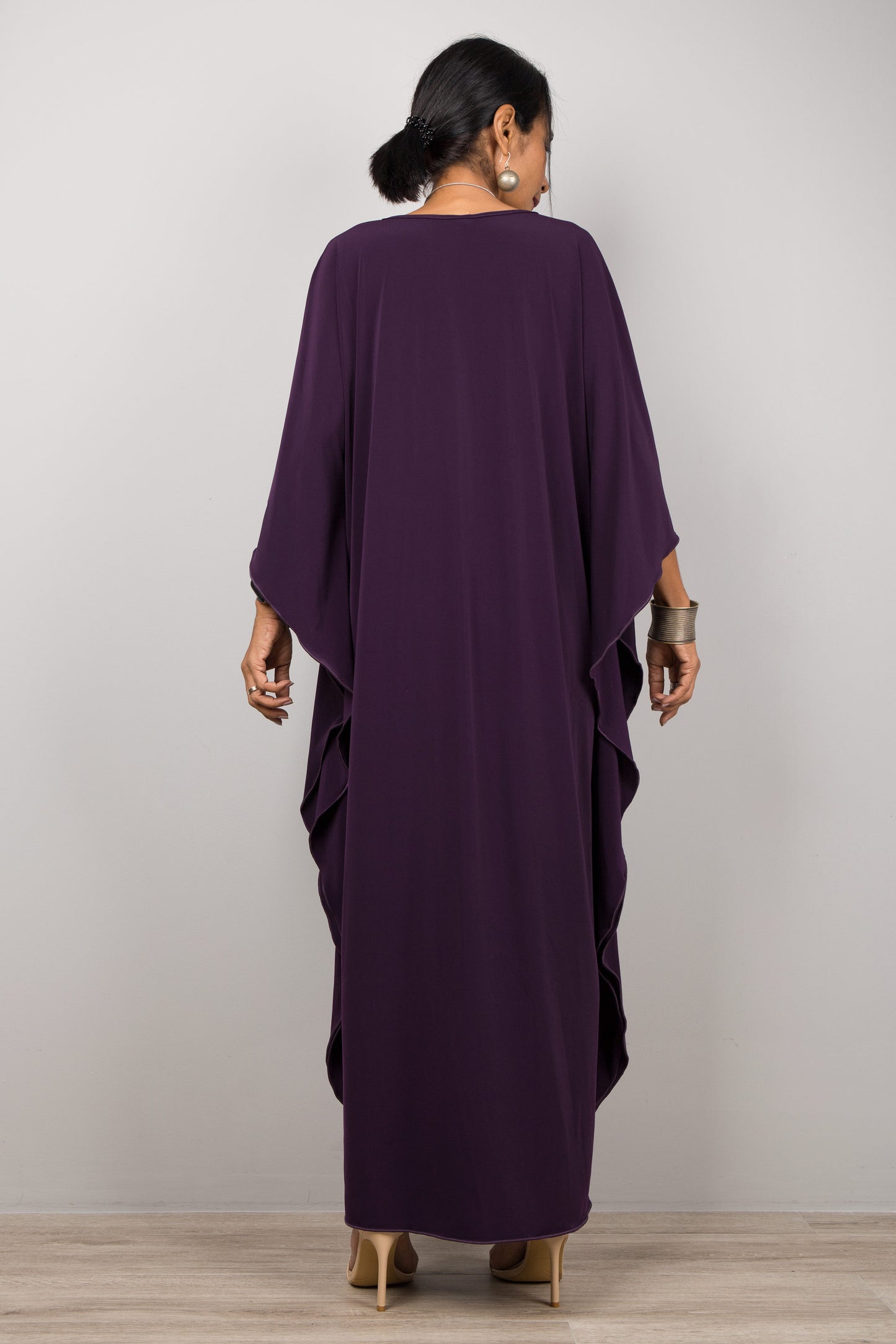 Dark Purple Kaftan For Petite