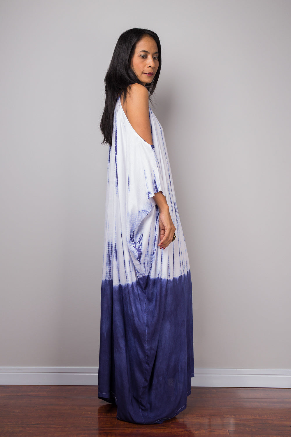 Shibori Tie dye kaftan dress