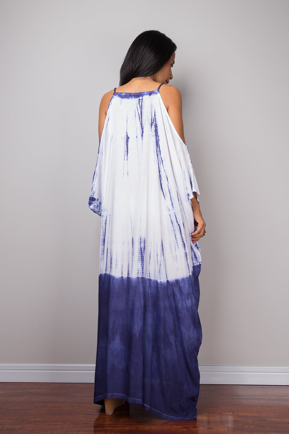 Shibori Tie dye kaftan dress