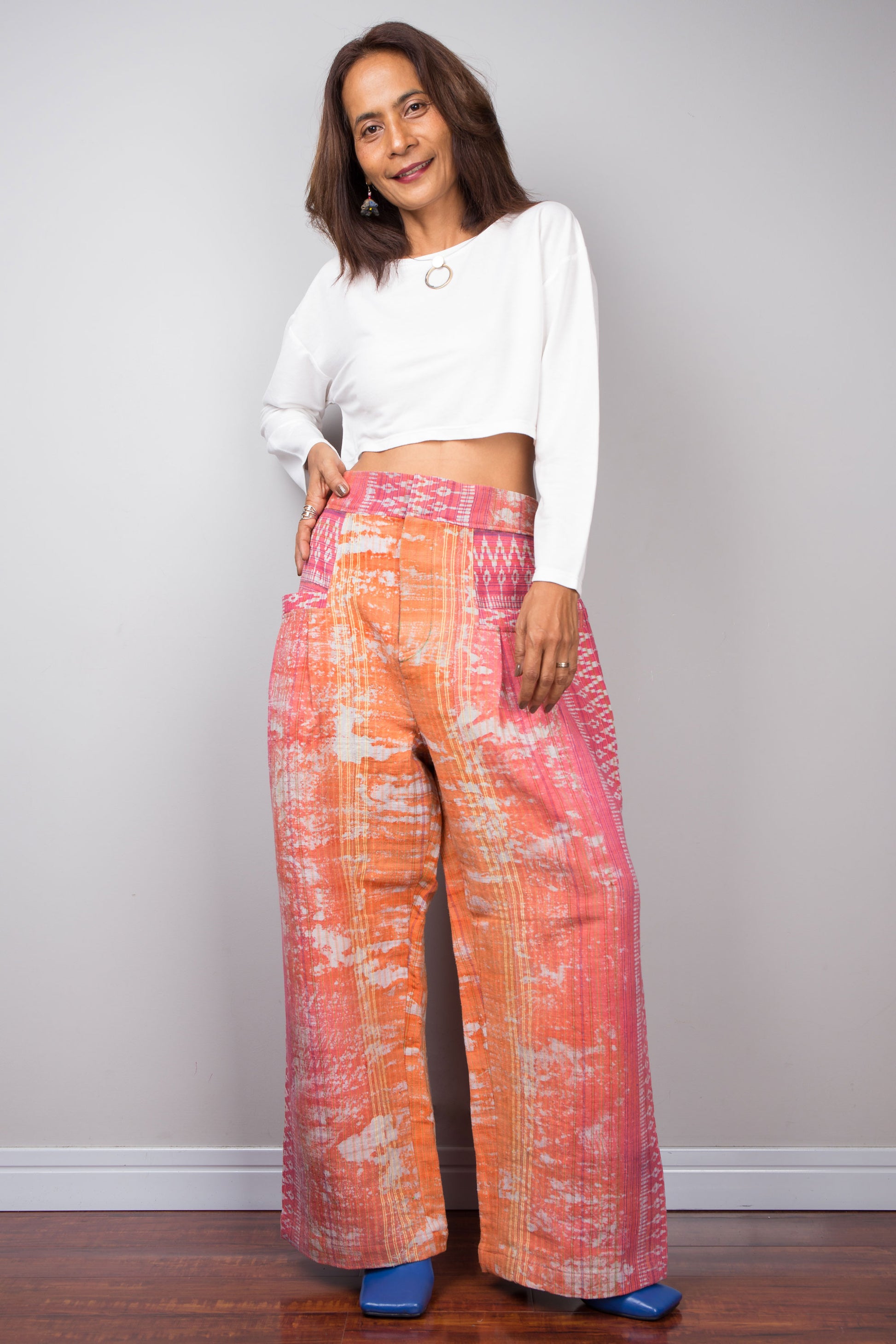 Tie dye pants by Nuichan.  Hemp trousers with pockets