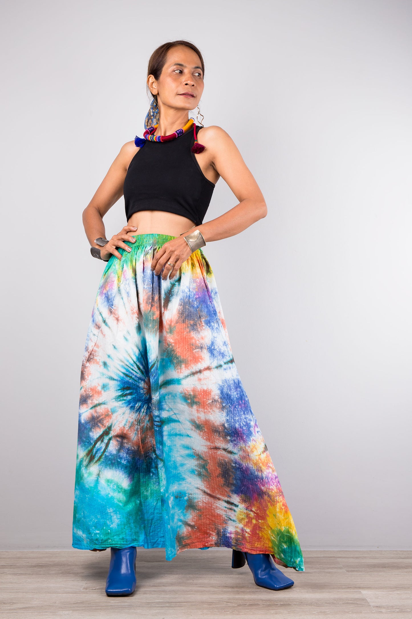 Spiral Tie dye maxi skirt