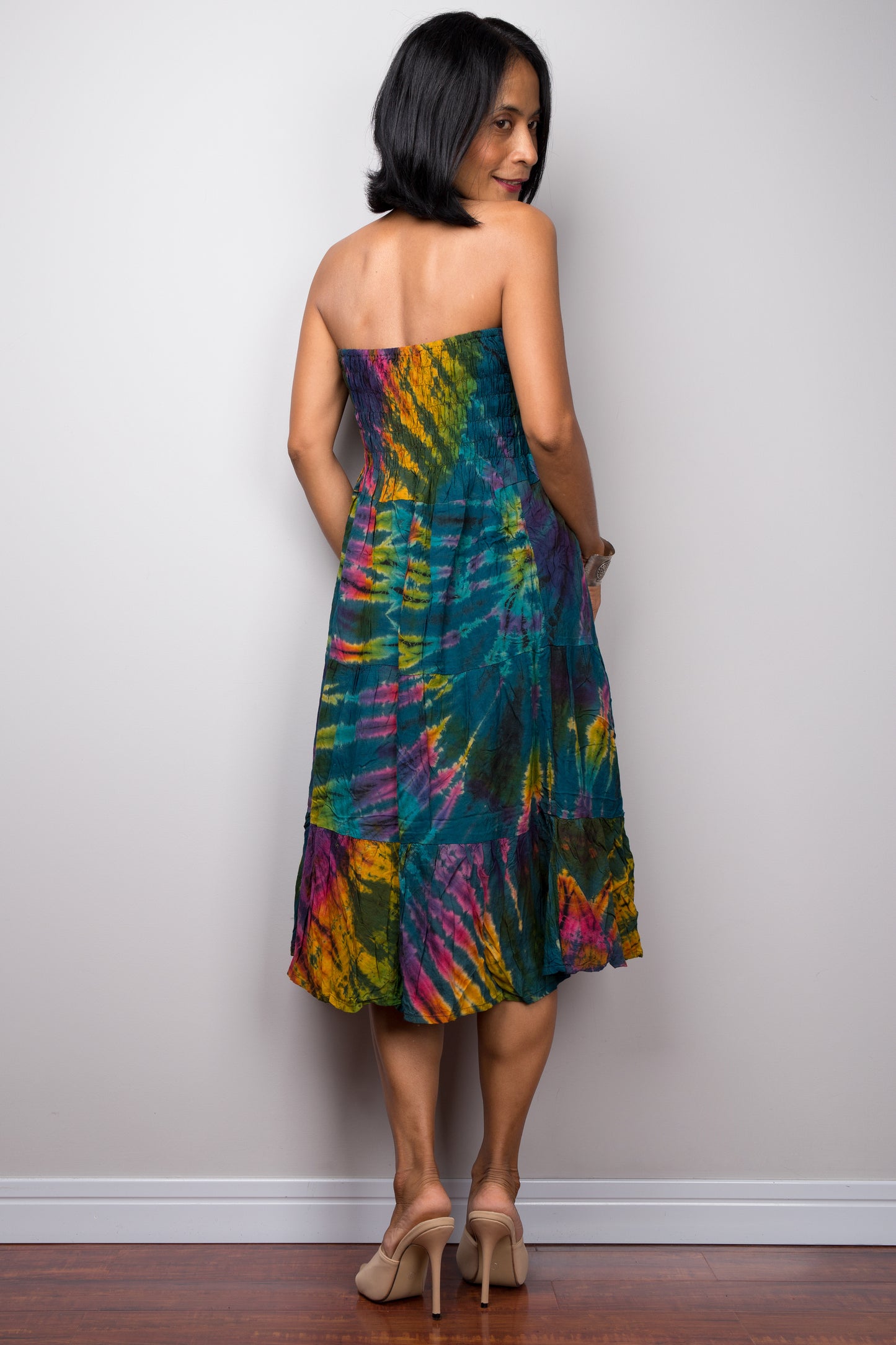 Tie dye smock dress by Nuichan