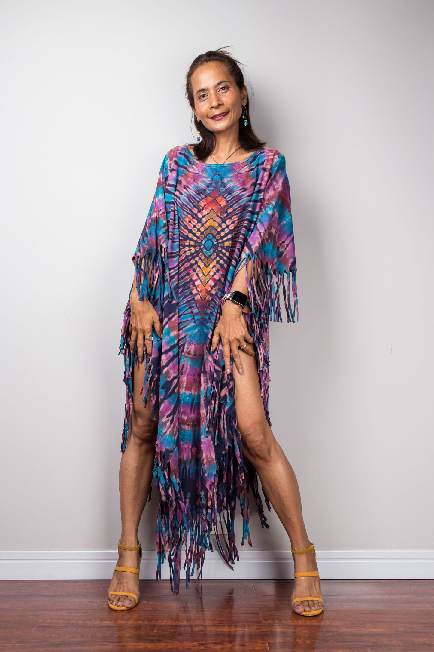 Tie dye poncho top