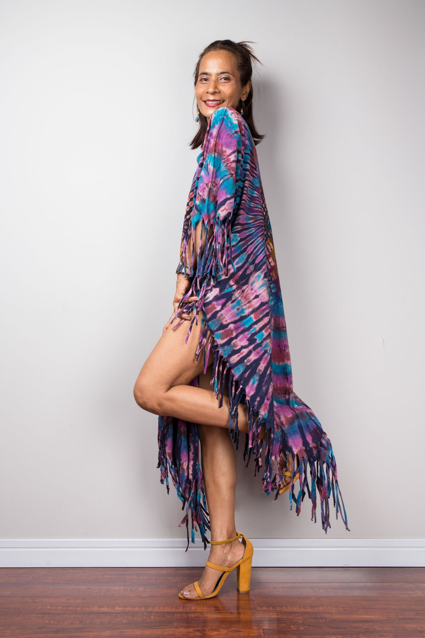 Tie dye poncho top