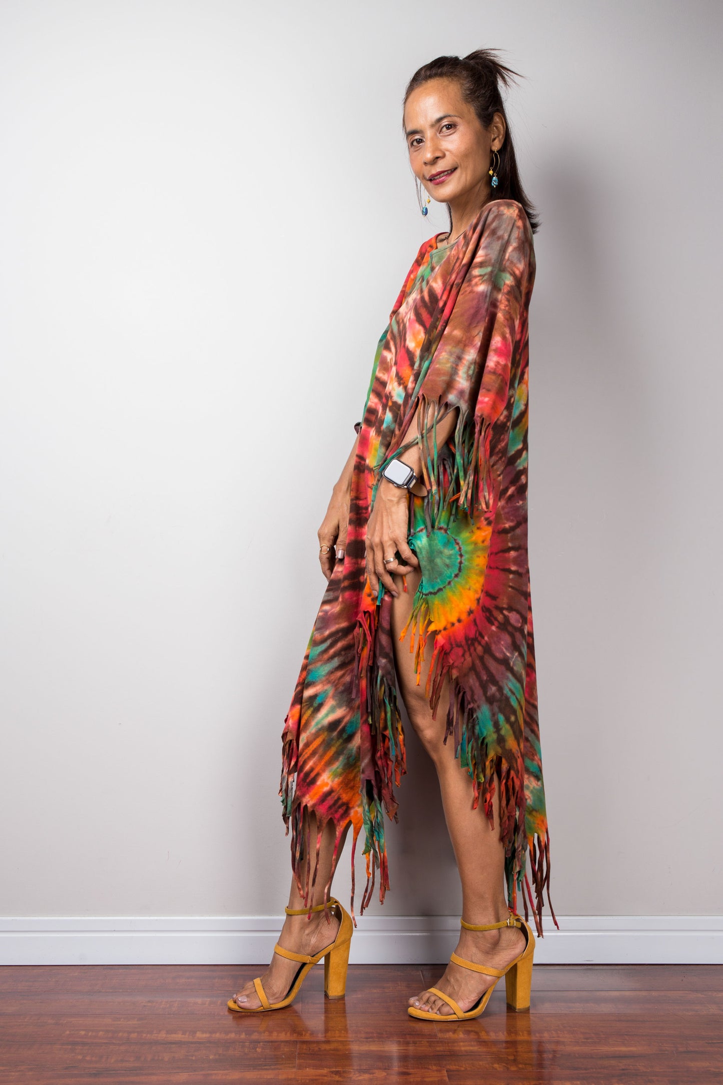 Tie dye poncho top