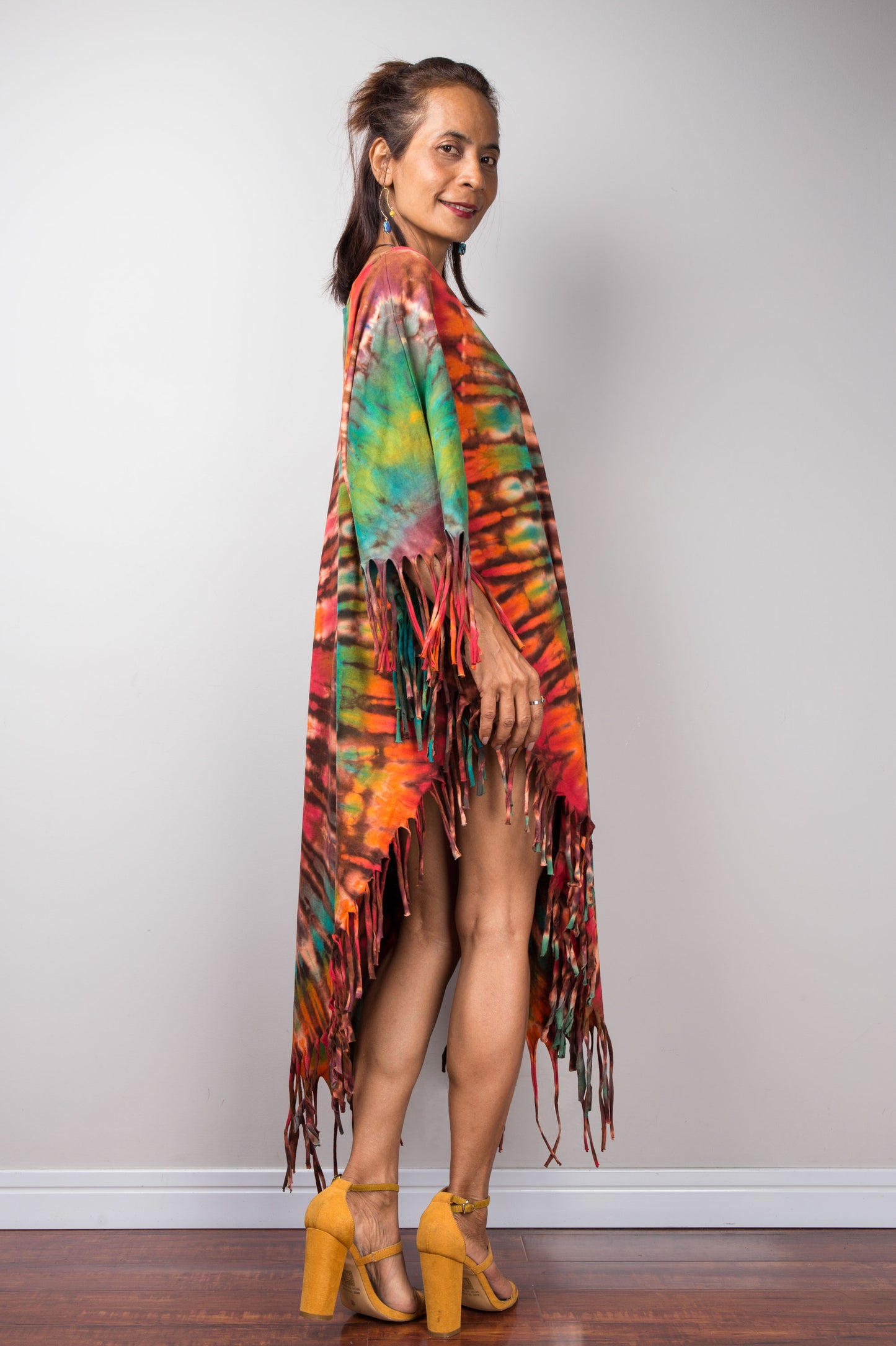 Tie dye poncho top