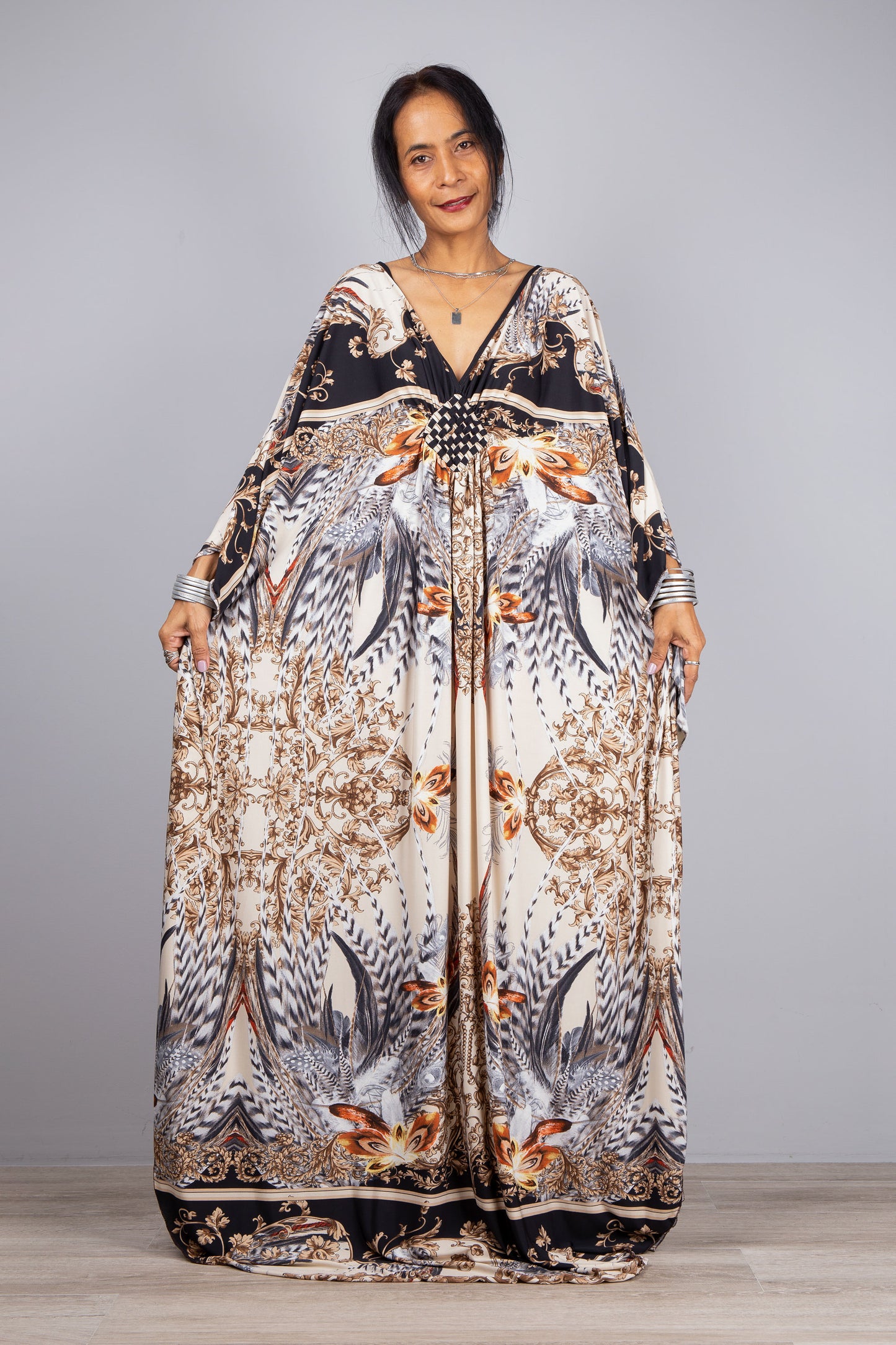 Boho chic kaftan dress