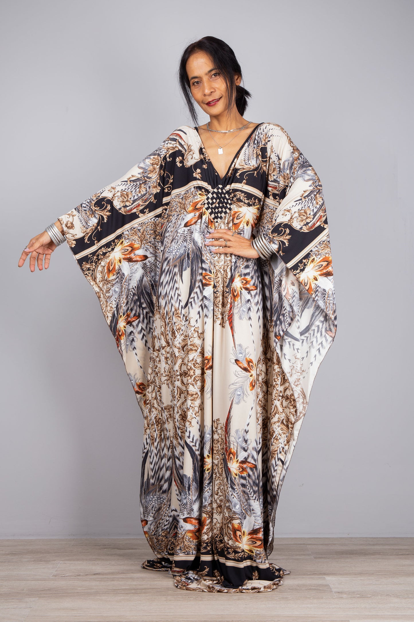 Boho chic kaftan dress