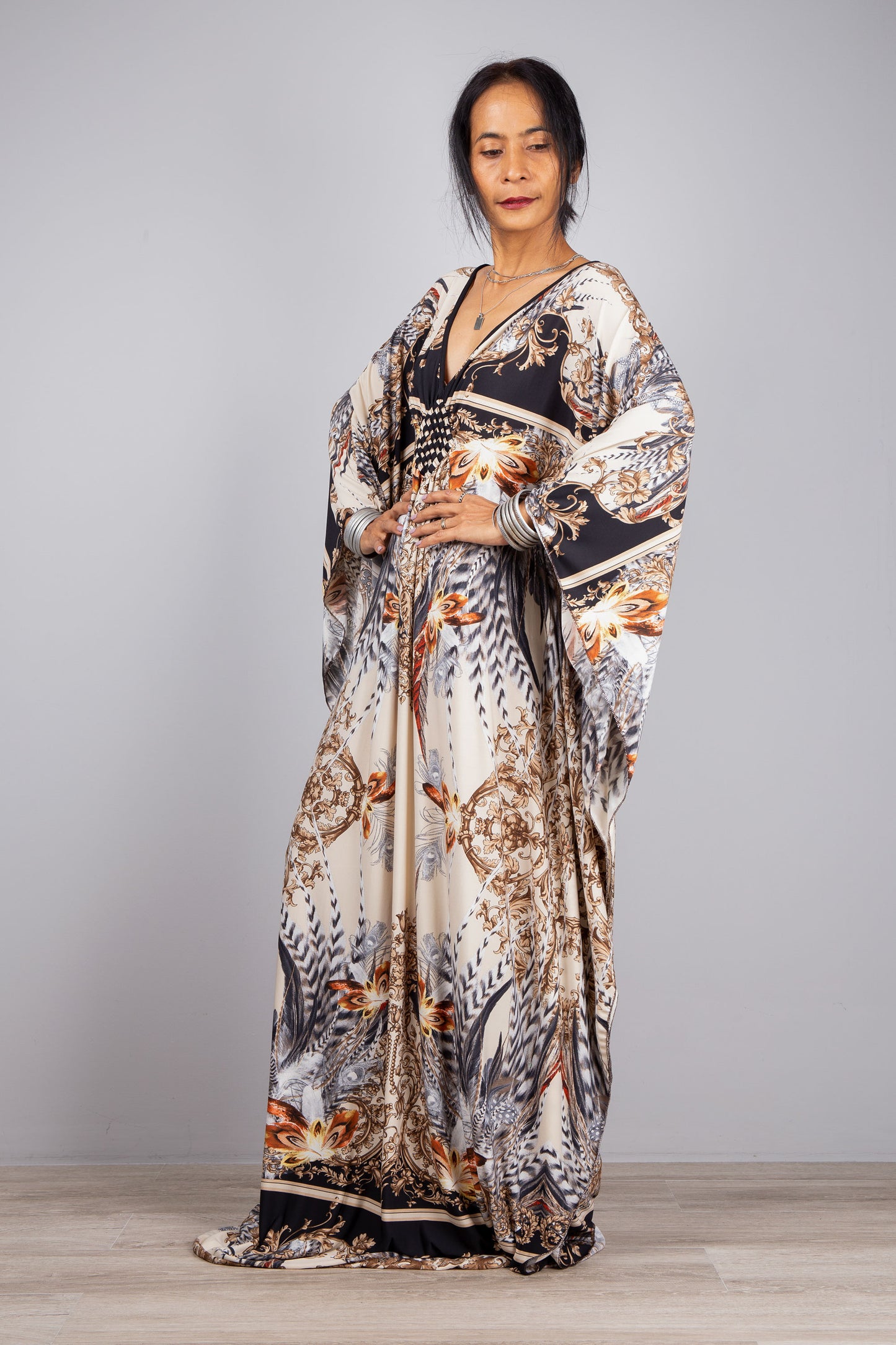 Boho chic kaftan dress