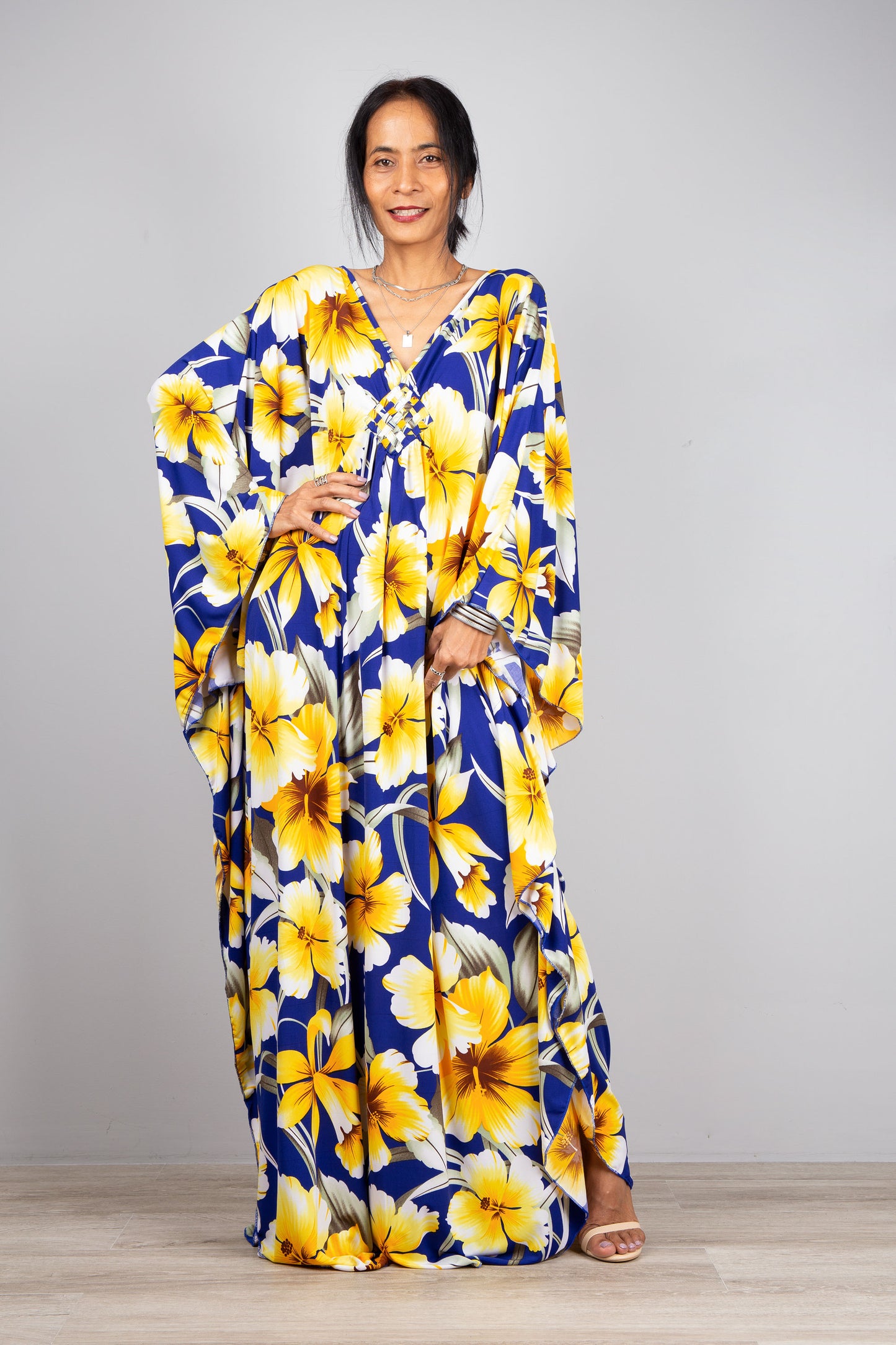 Floral Kaftan Frock Dress