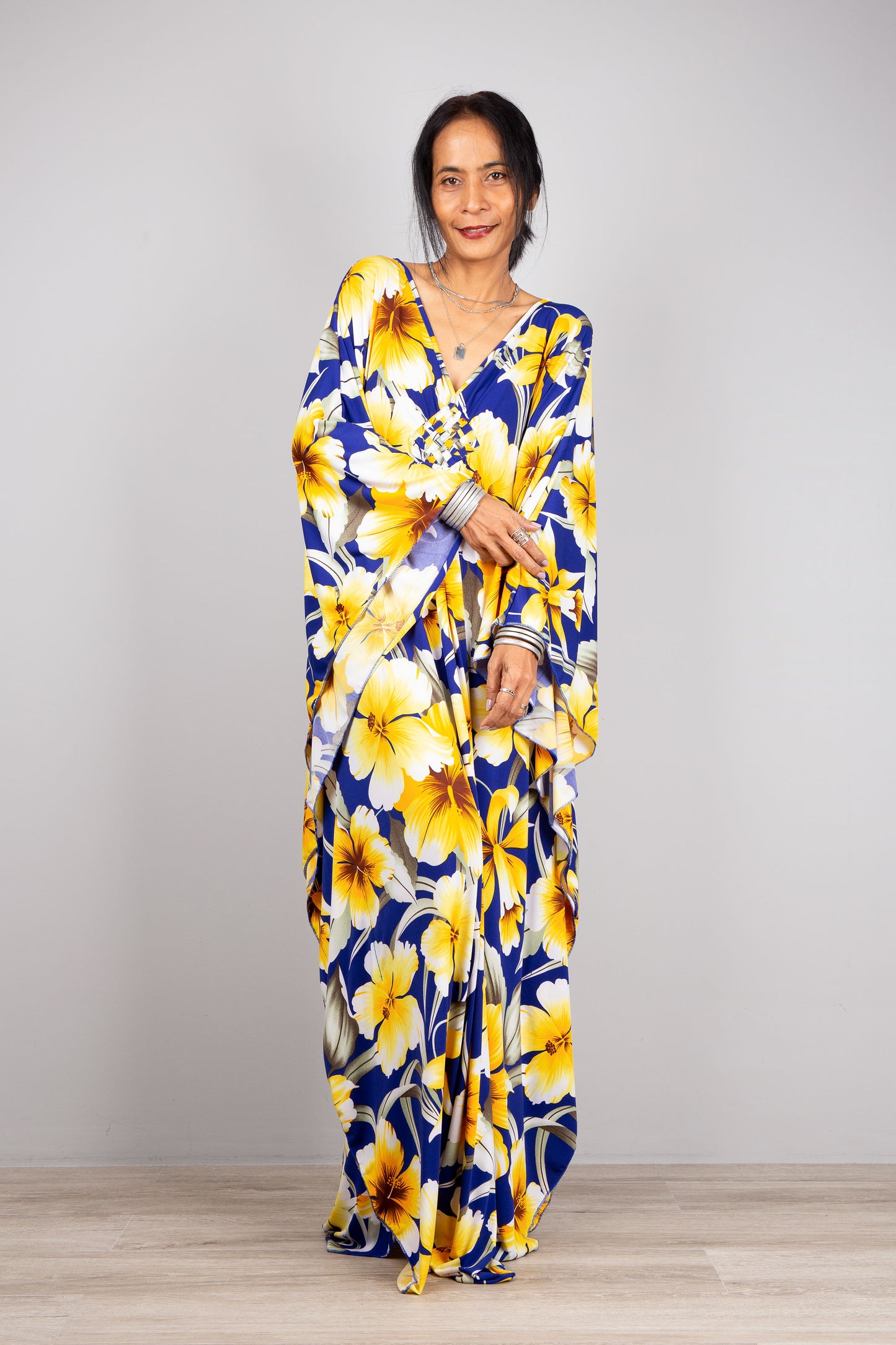 Floral Kaftan Frock Dress