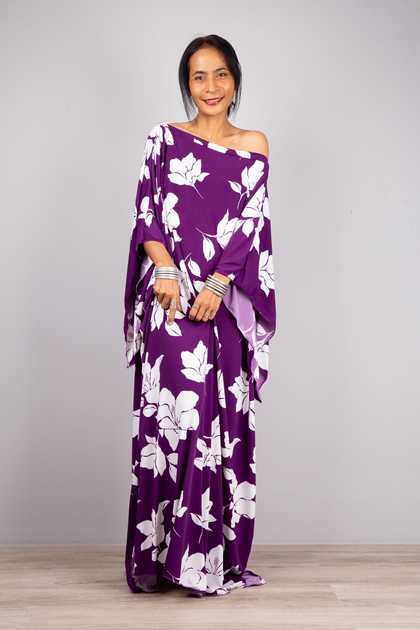 Kaftan Frock Dress, Loose fit maxi dress, Resort kaftan dress