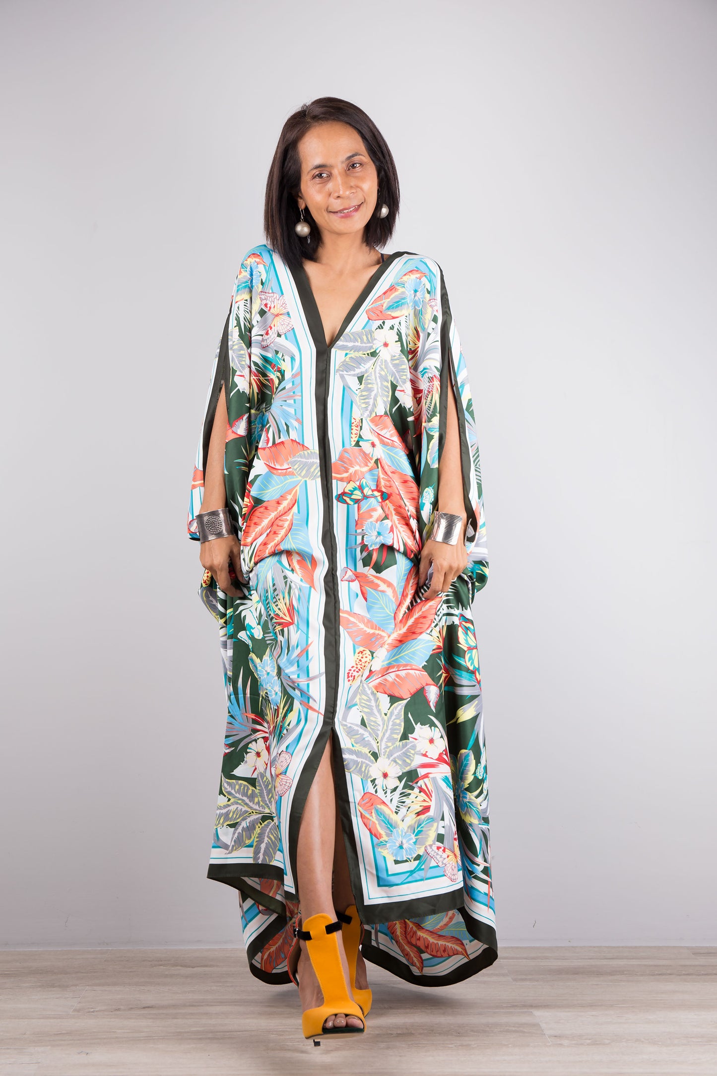 silk kaftan dress